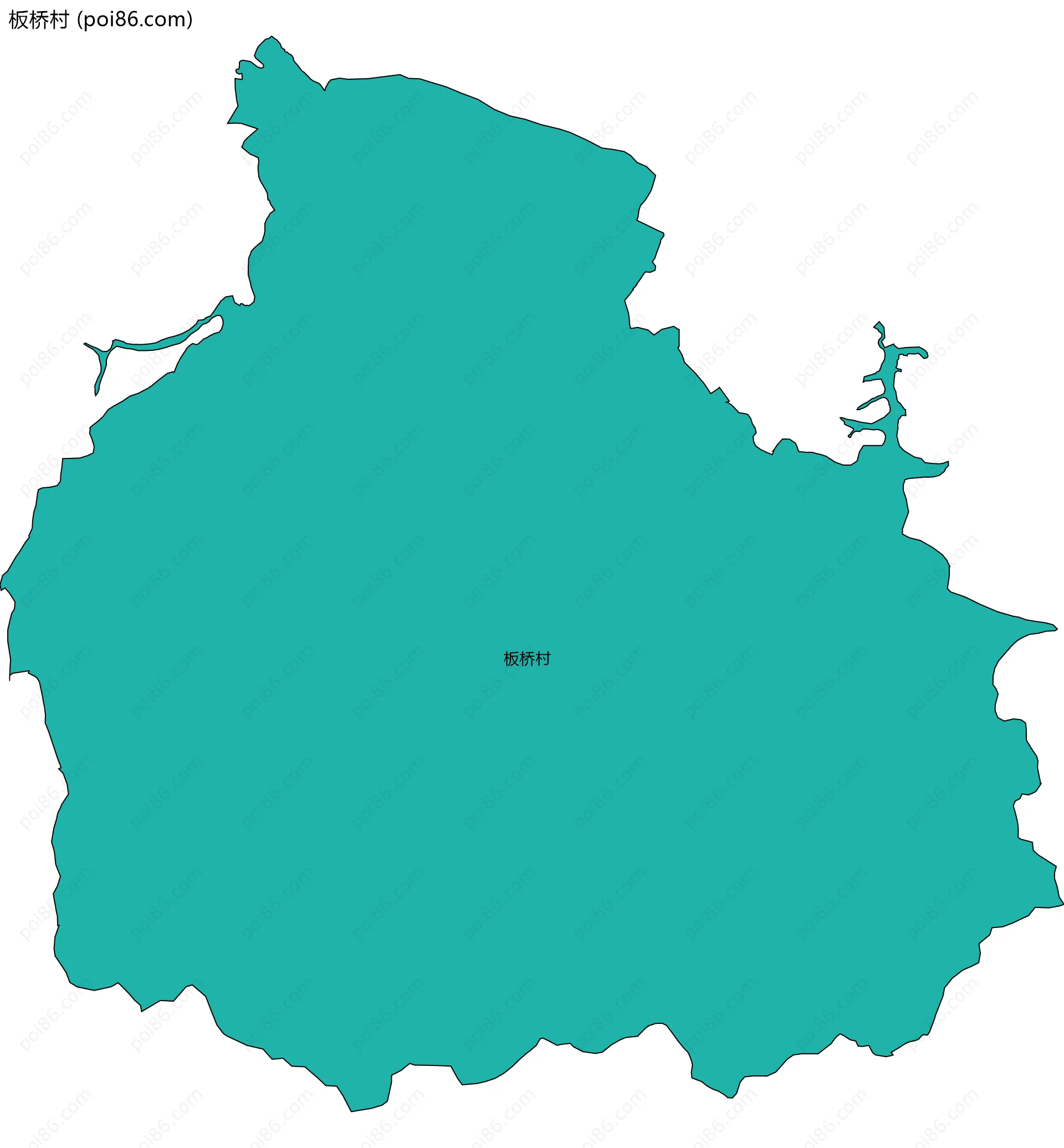板桥村边界地图
