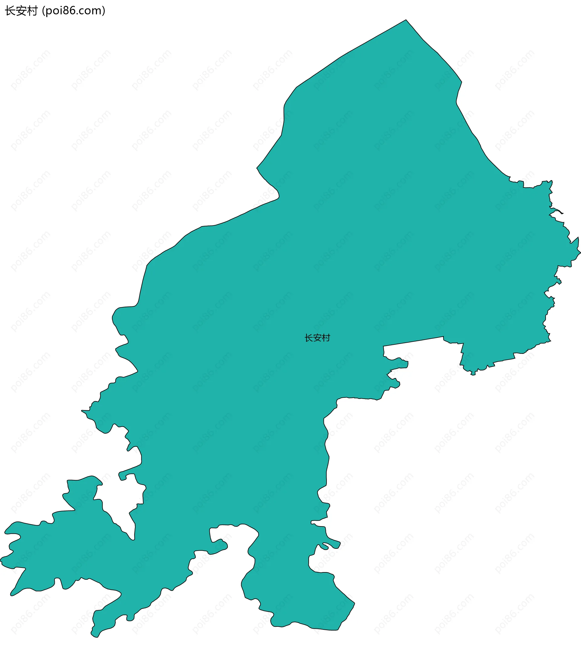 长安村边界地图