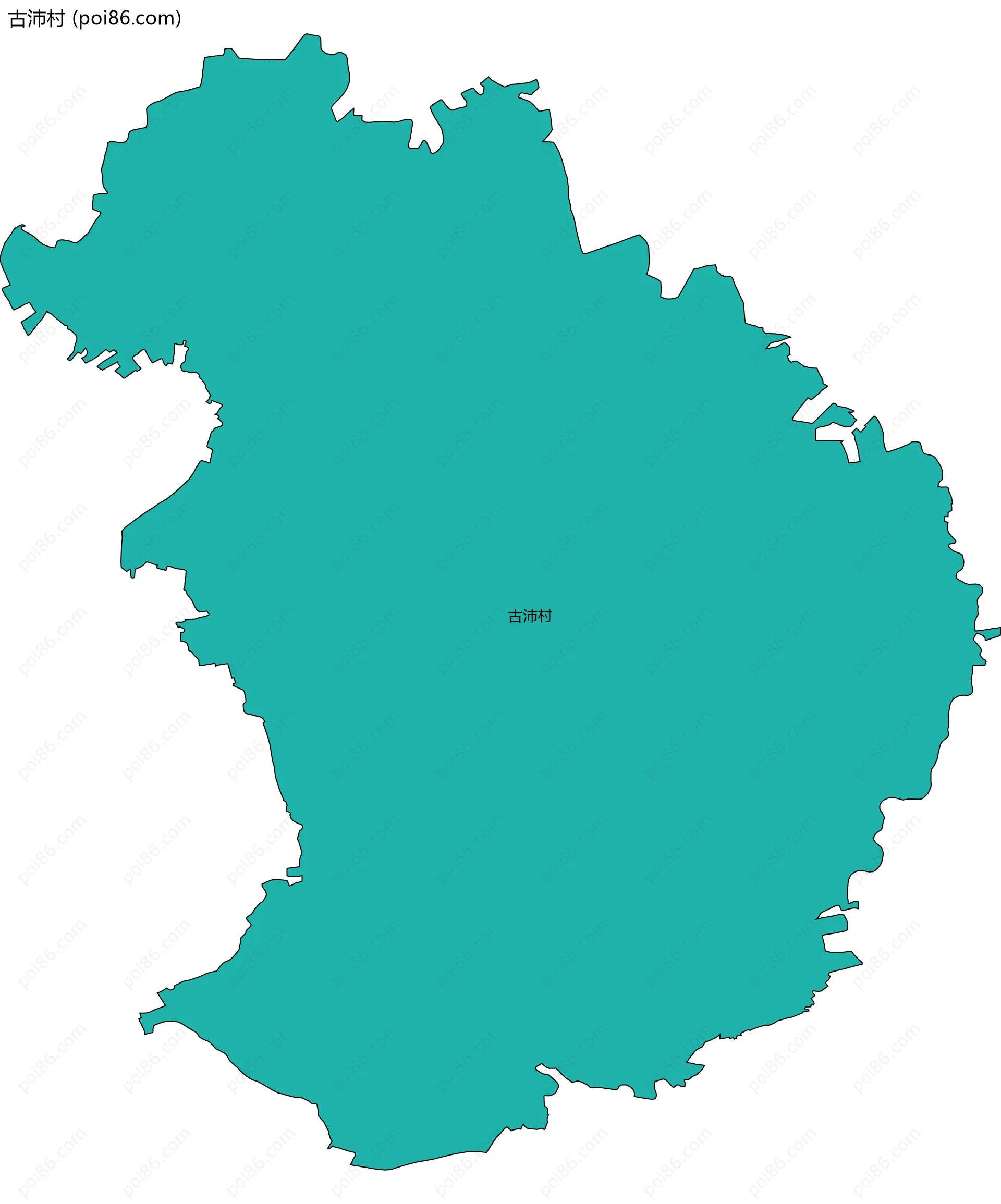 古沛村边界地图