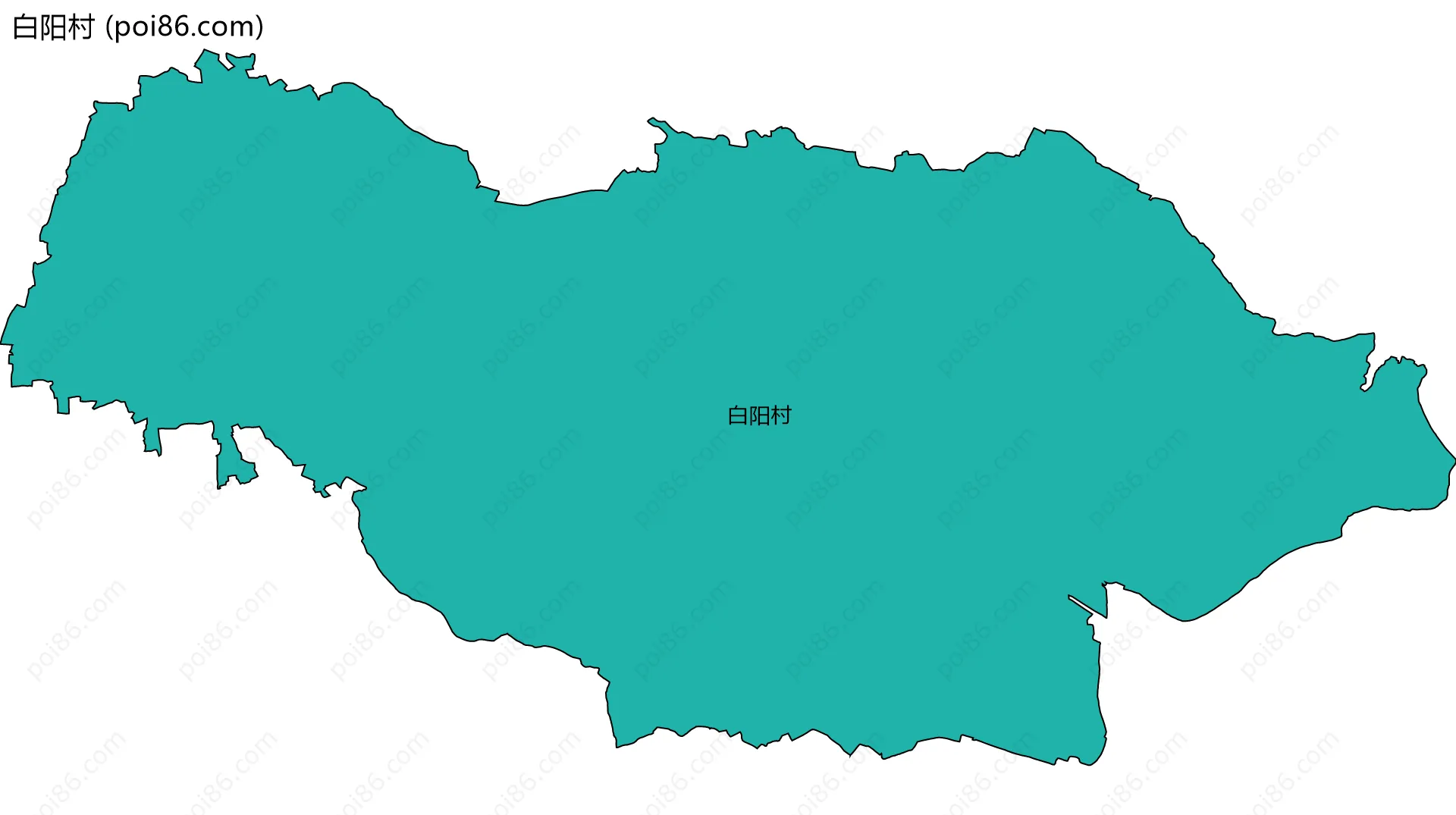 白阳村边界地图