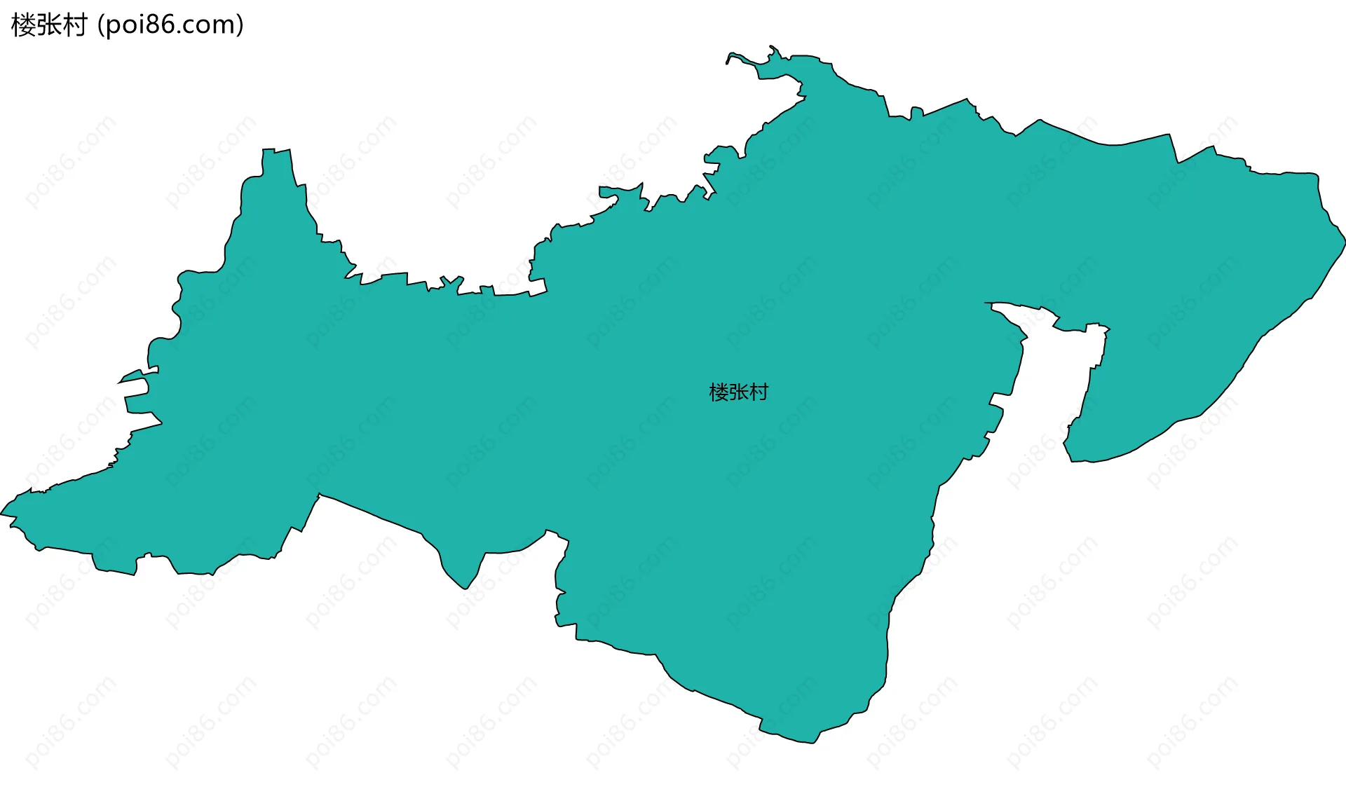 楼张村边界地图