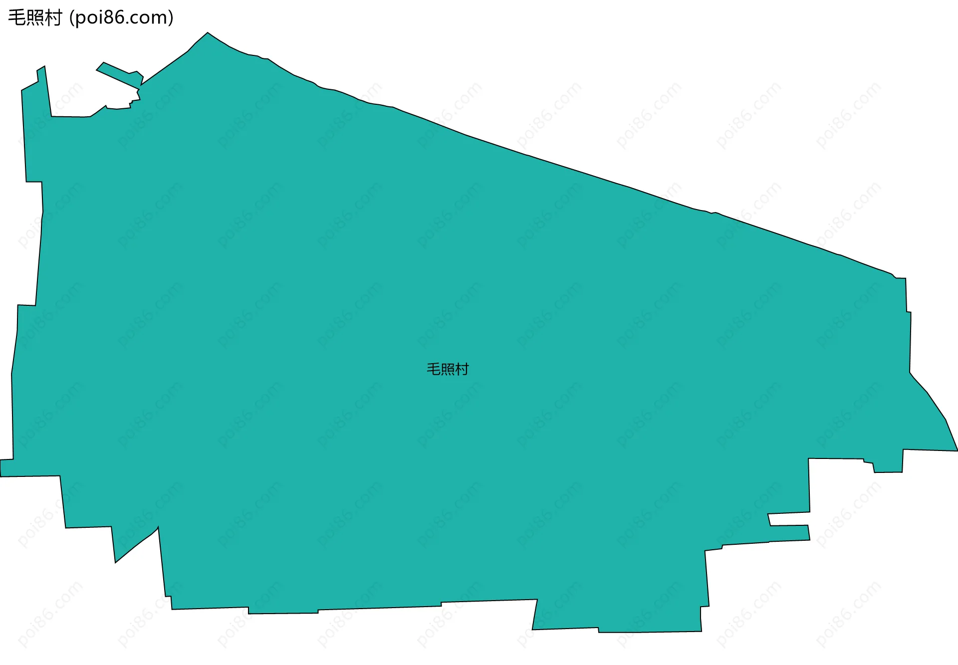 毛照村边界地图