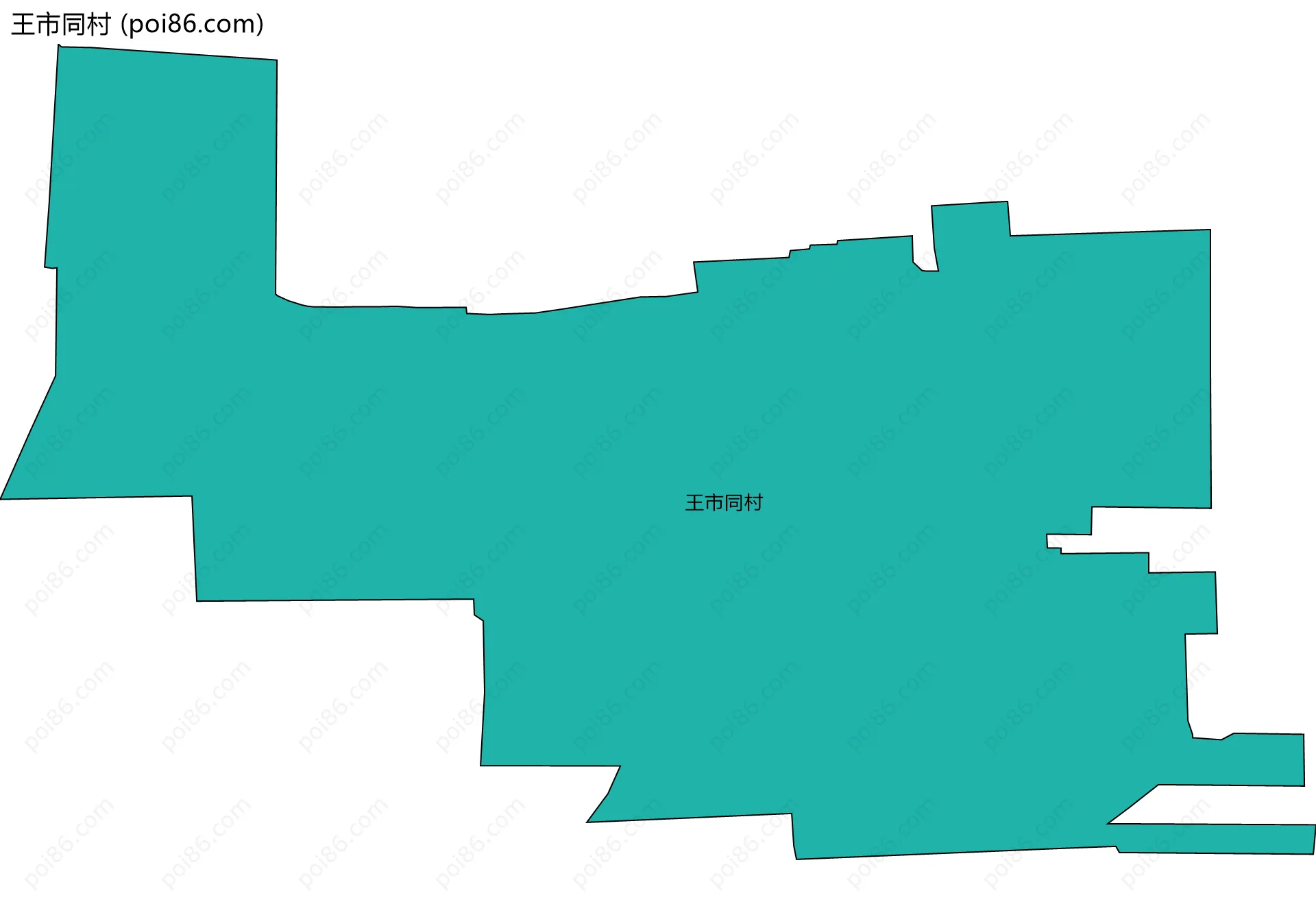 王市同村边界地图