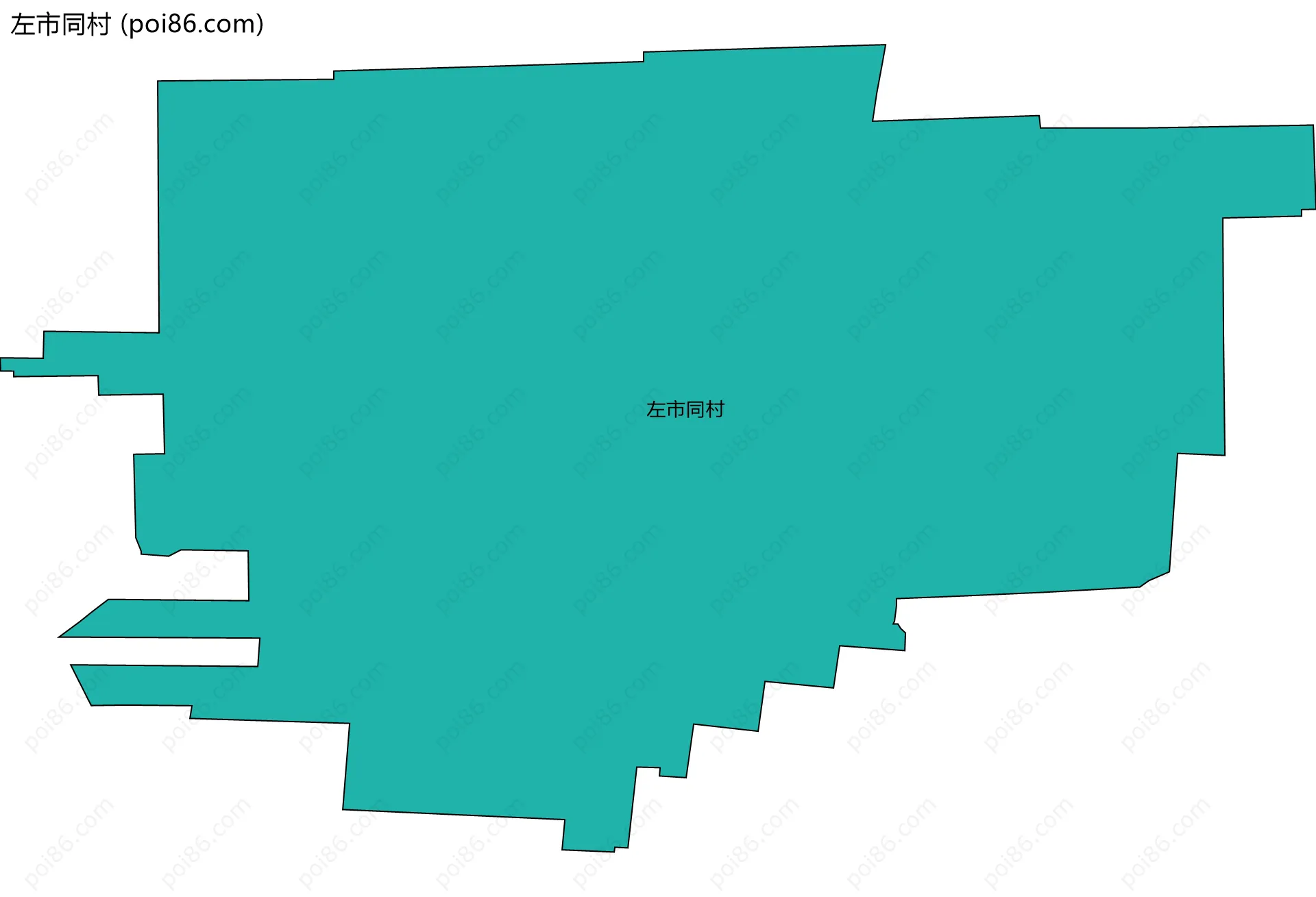 左市同村边界地图