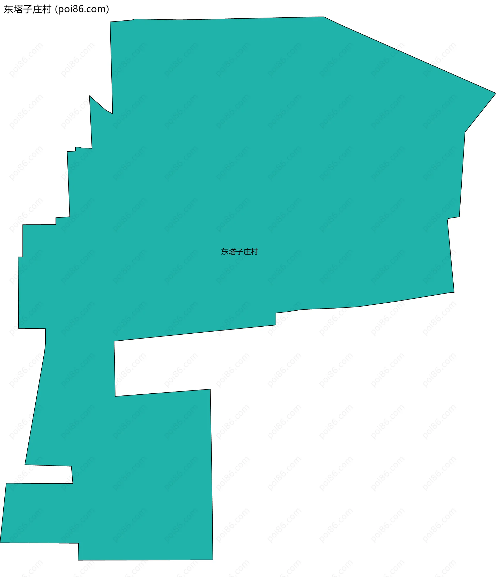 东塔子庄村边界地图