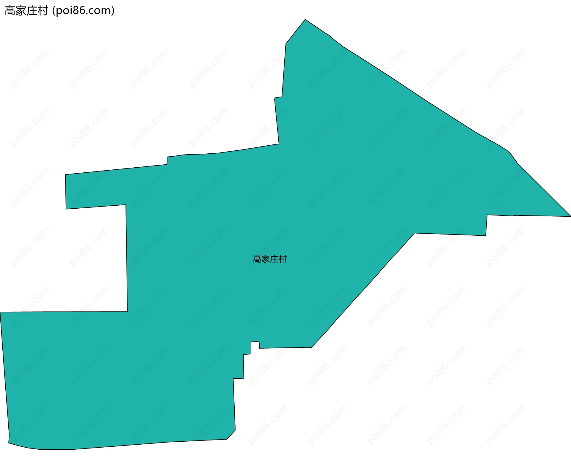 高家庄村边界地图