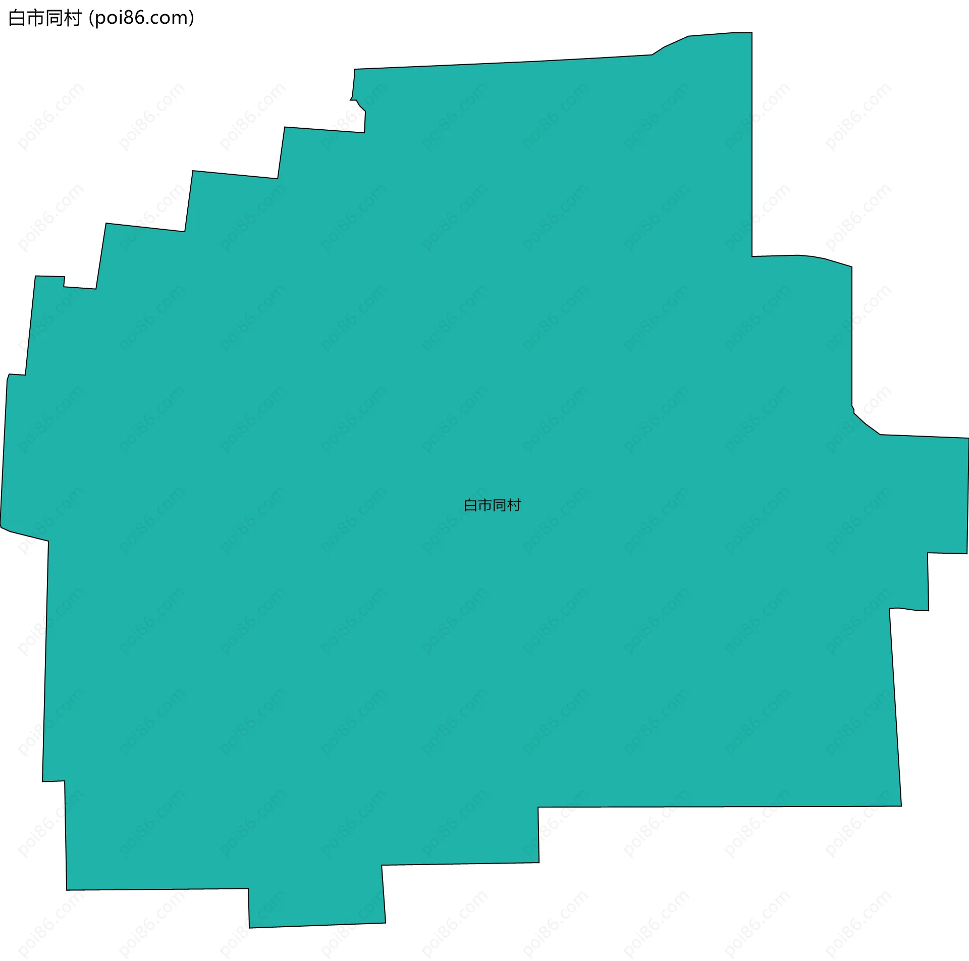 白市同村边界地图