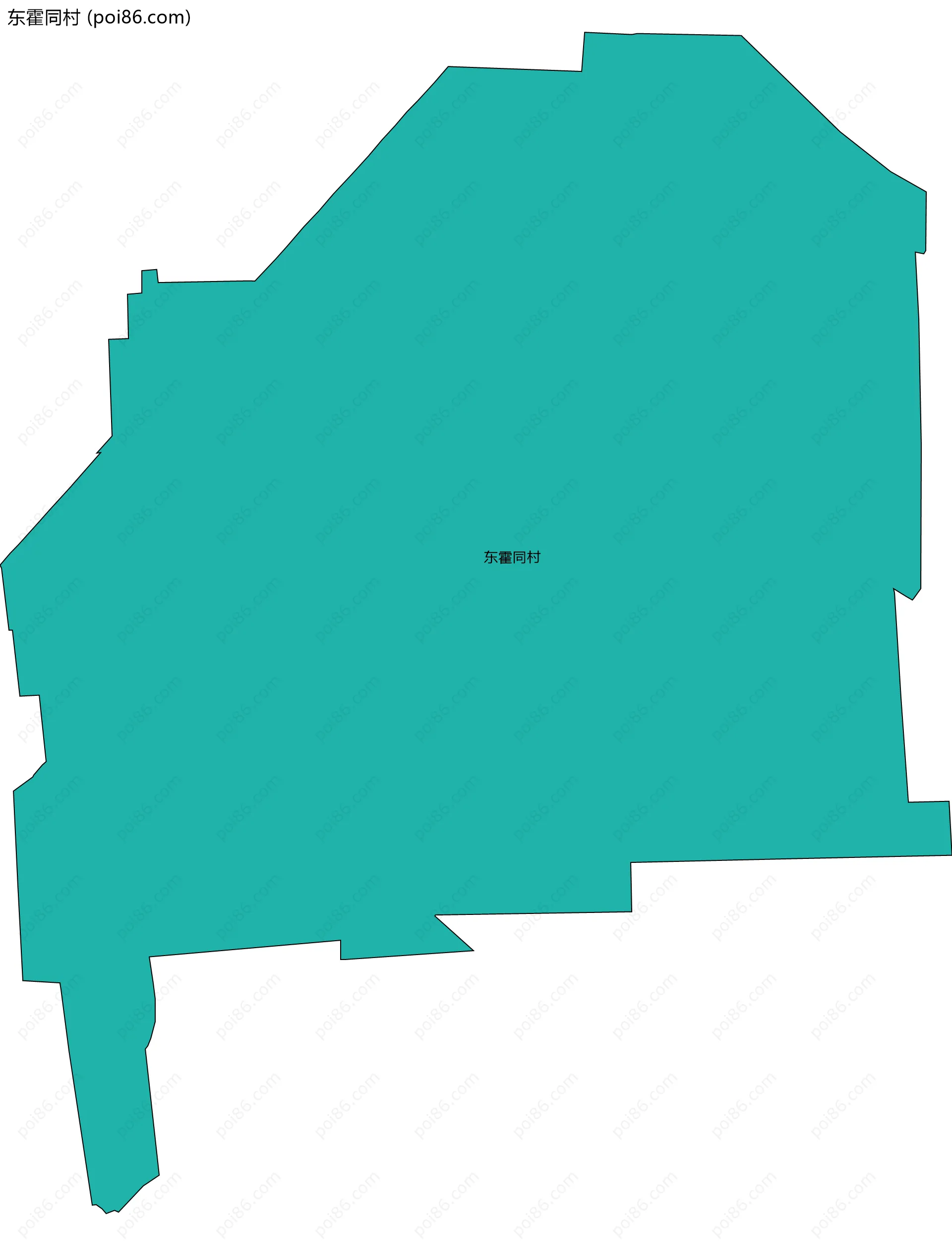 东霍同村边界地图