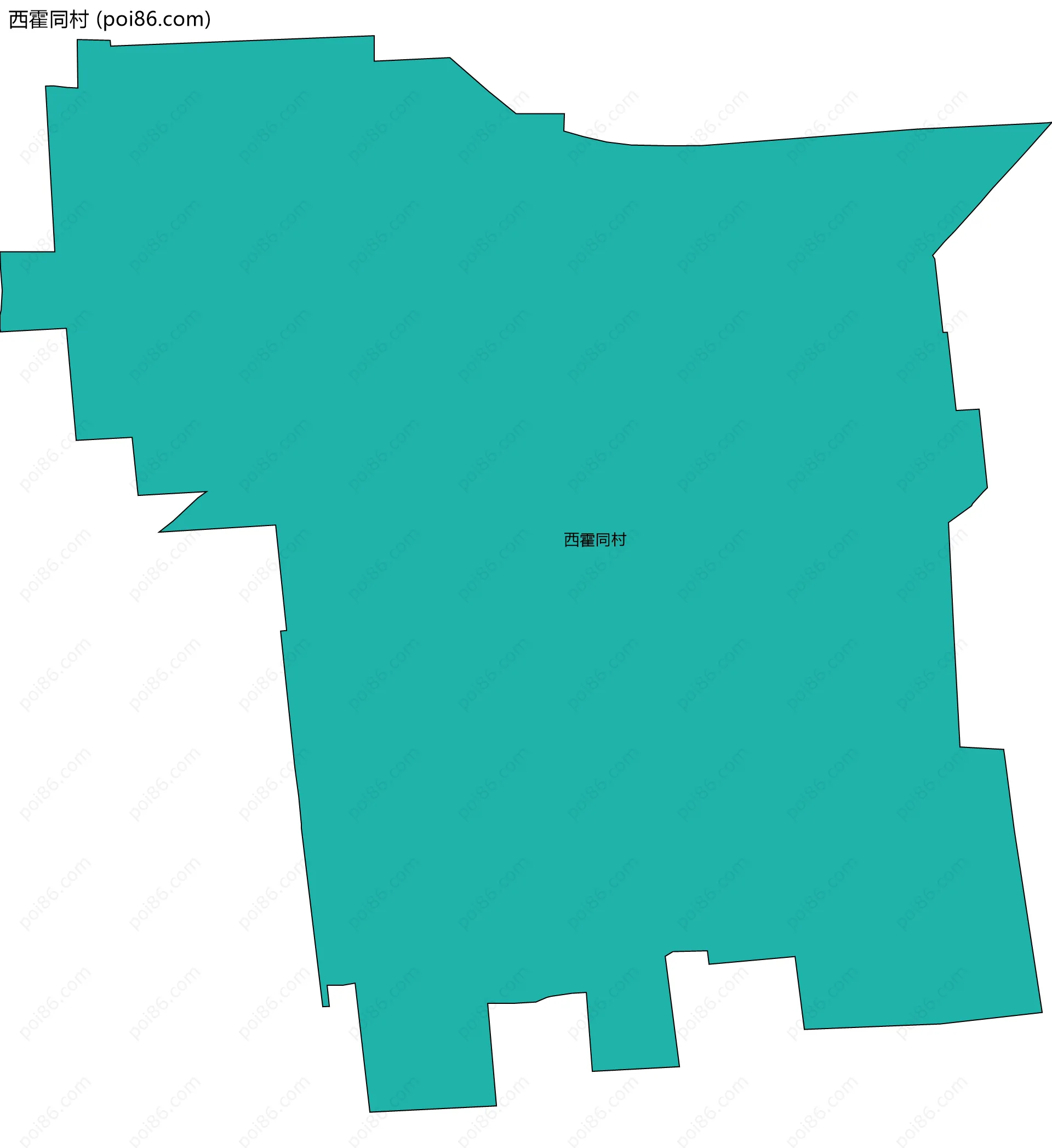 西霍同村边界地图