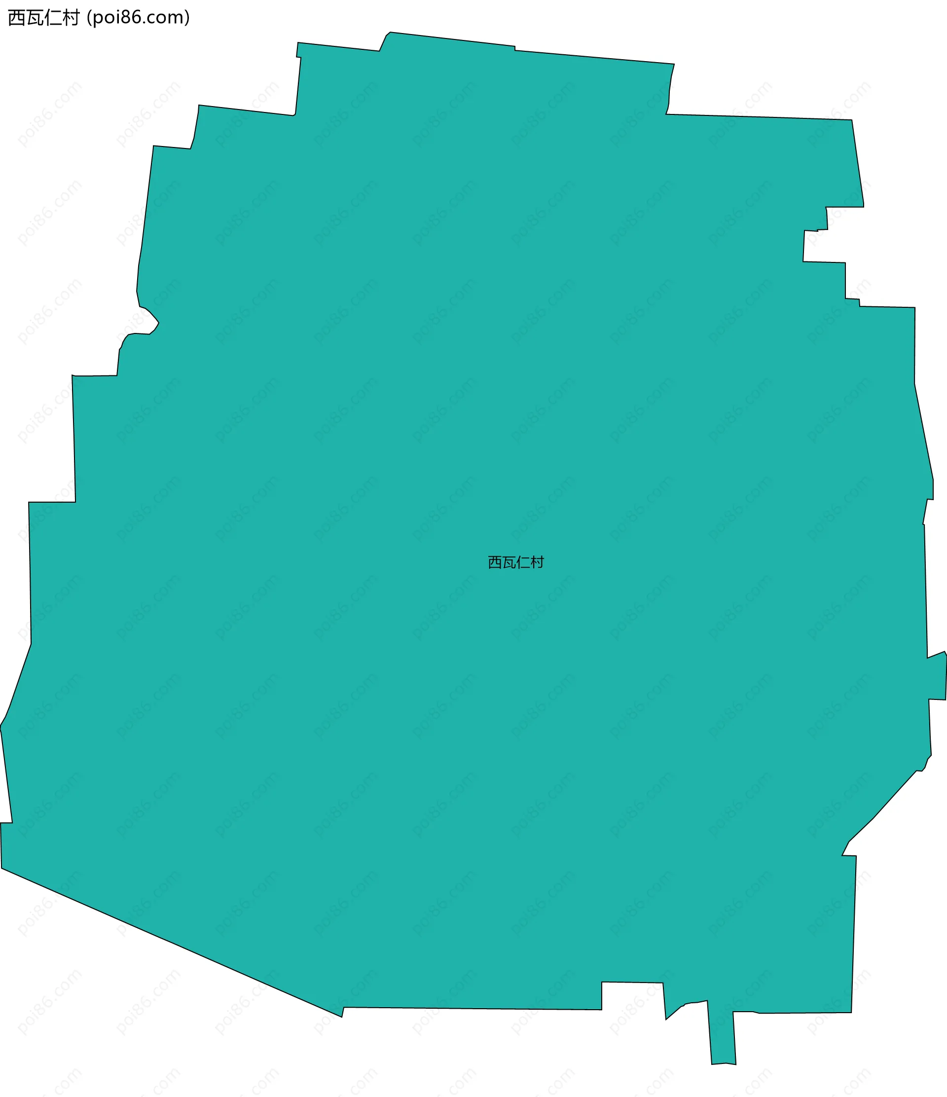 西瓦仁村边界地图