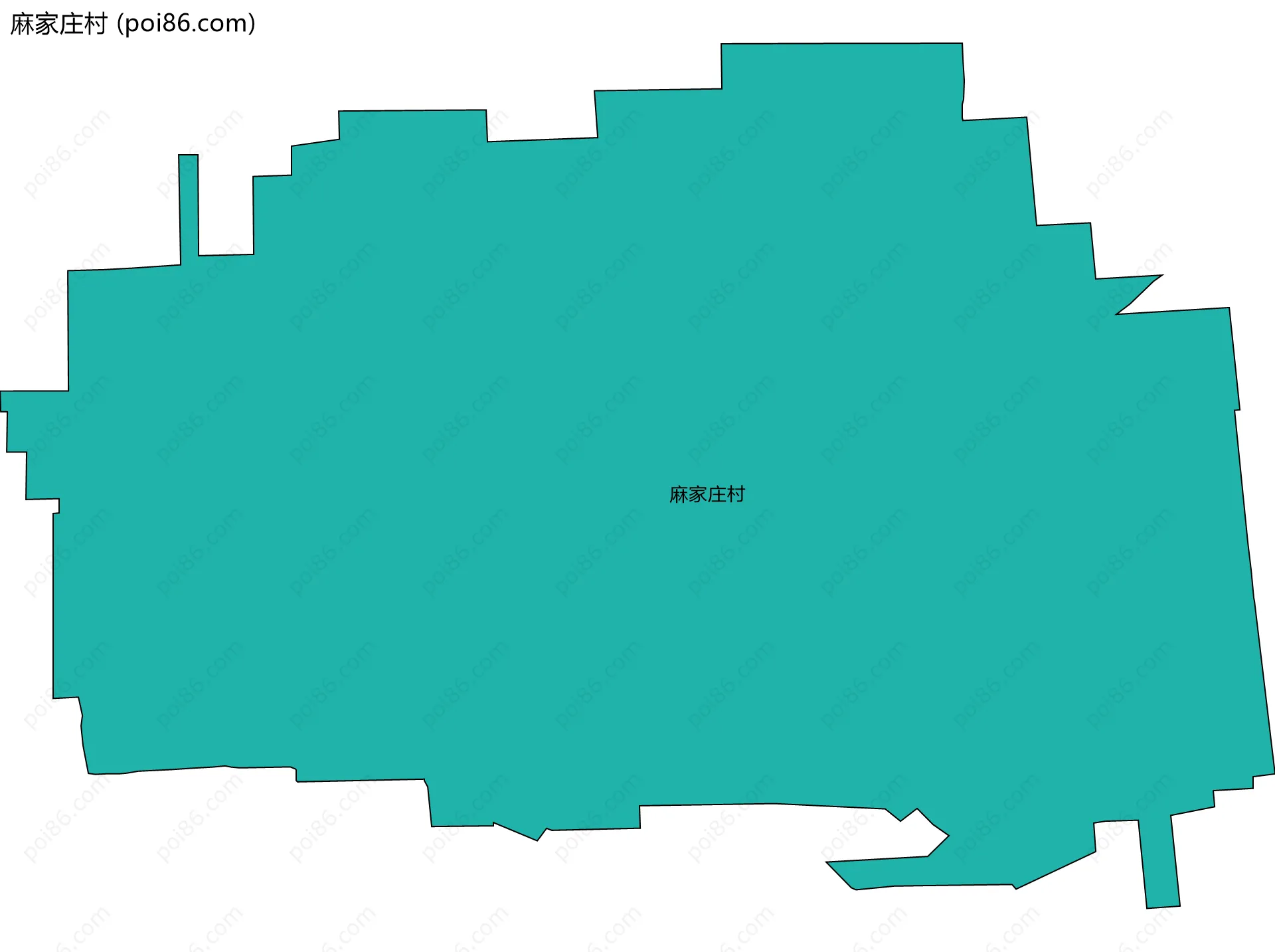 麻家庄村边界地图