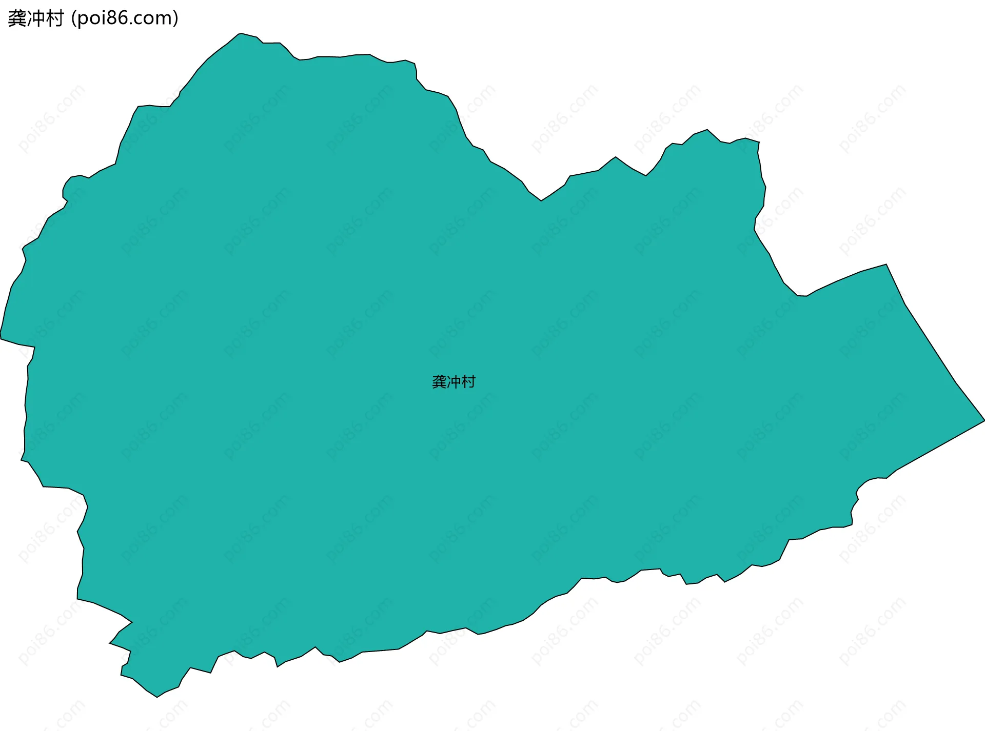 龚冲村边界地图
