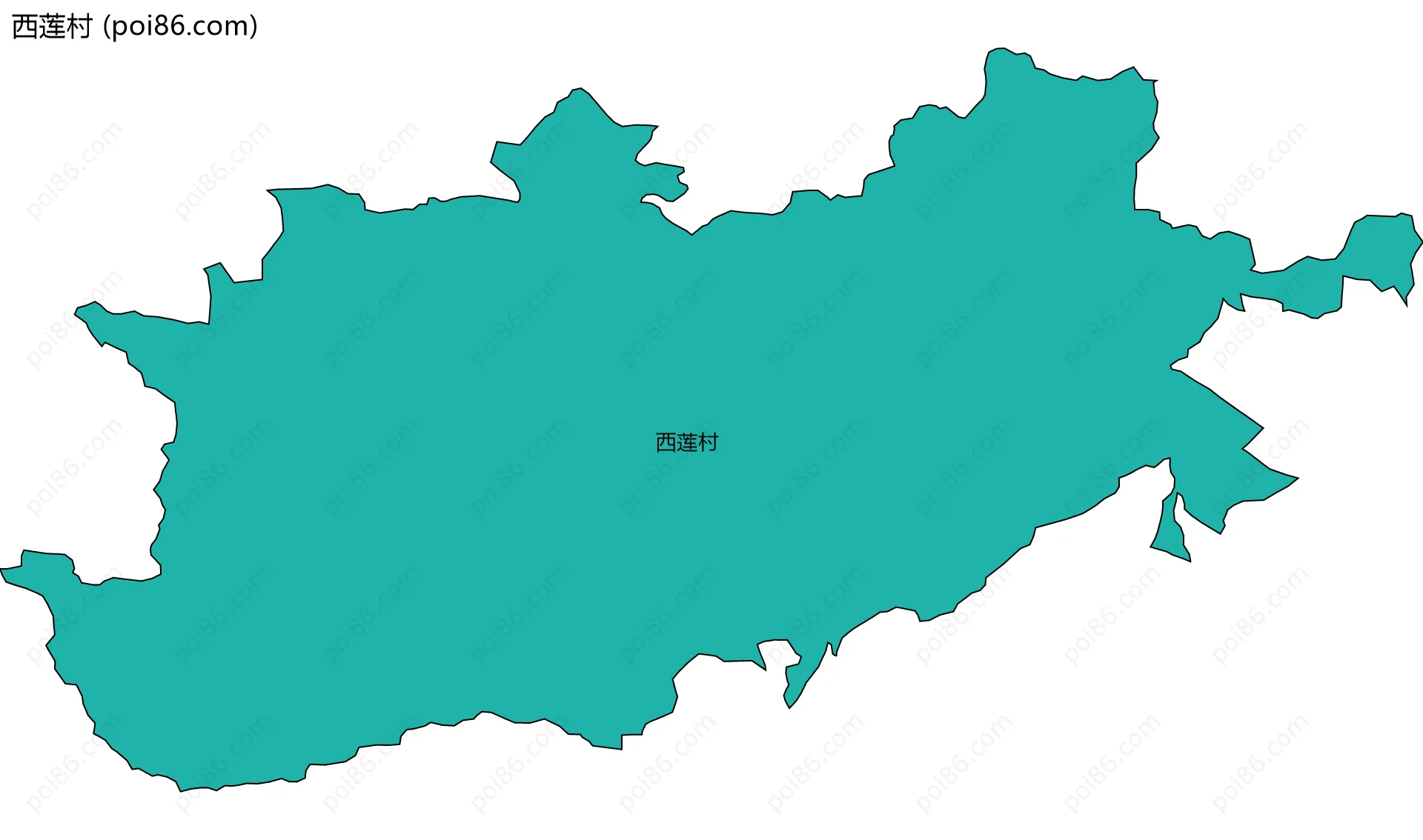 西莲村边界地图