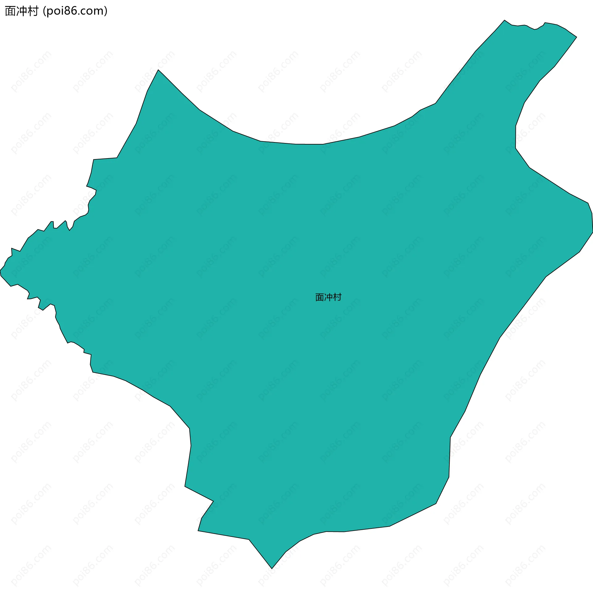 面冲村边界地图