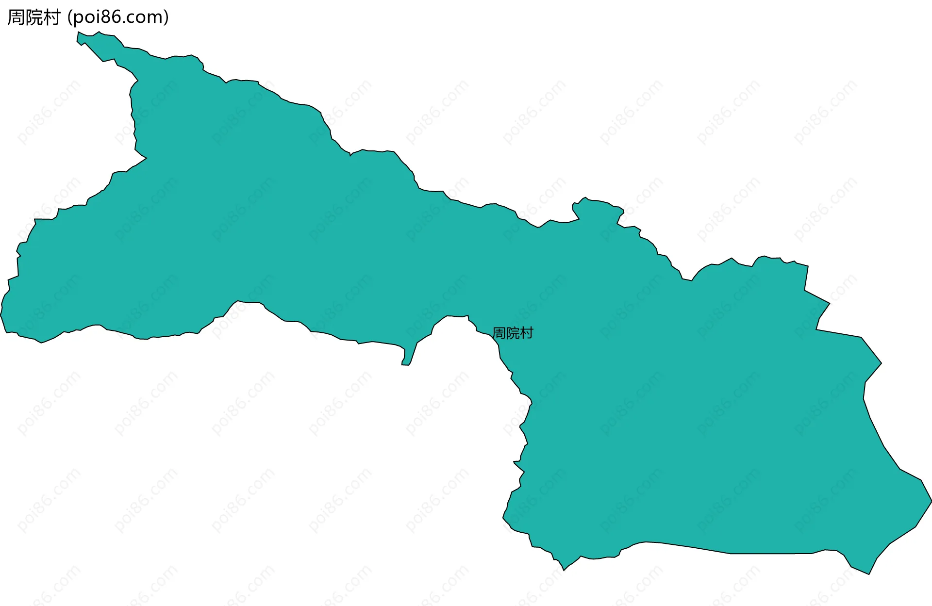 周院村边界地图