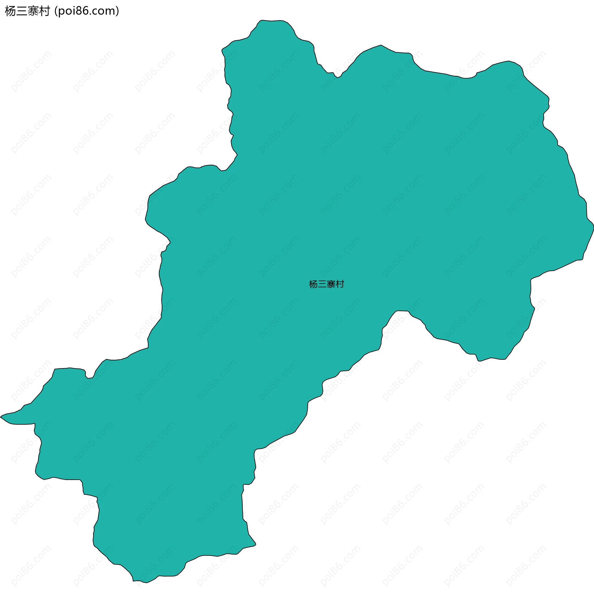 杨三寨村边界地图