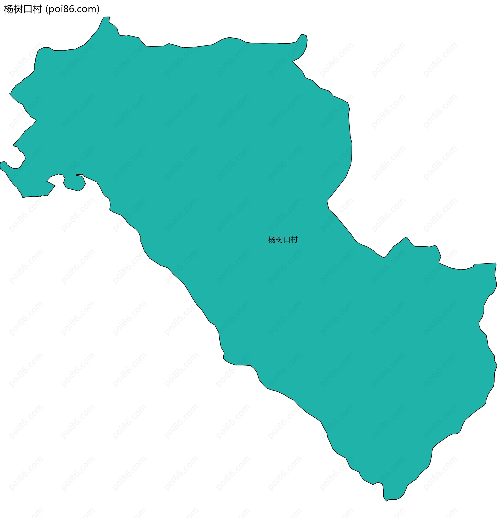 杨树口村边界地图
