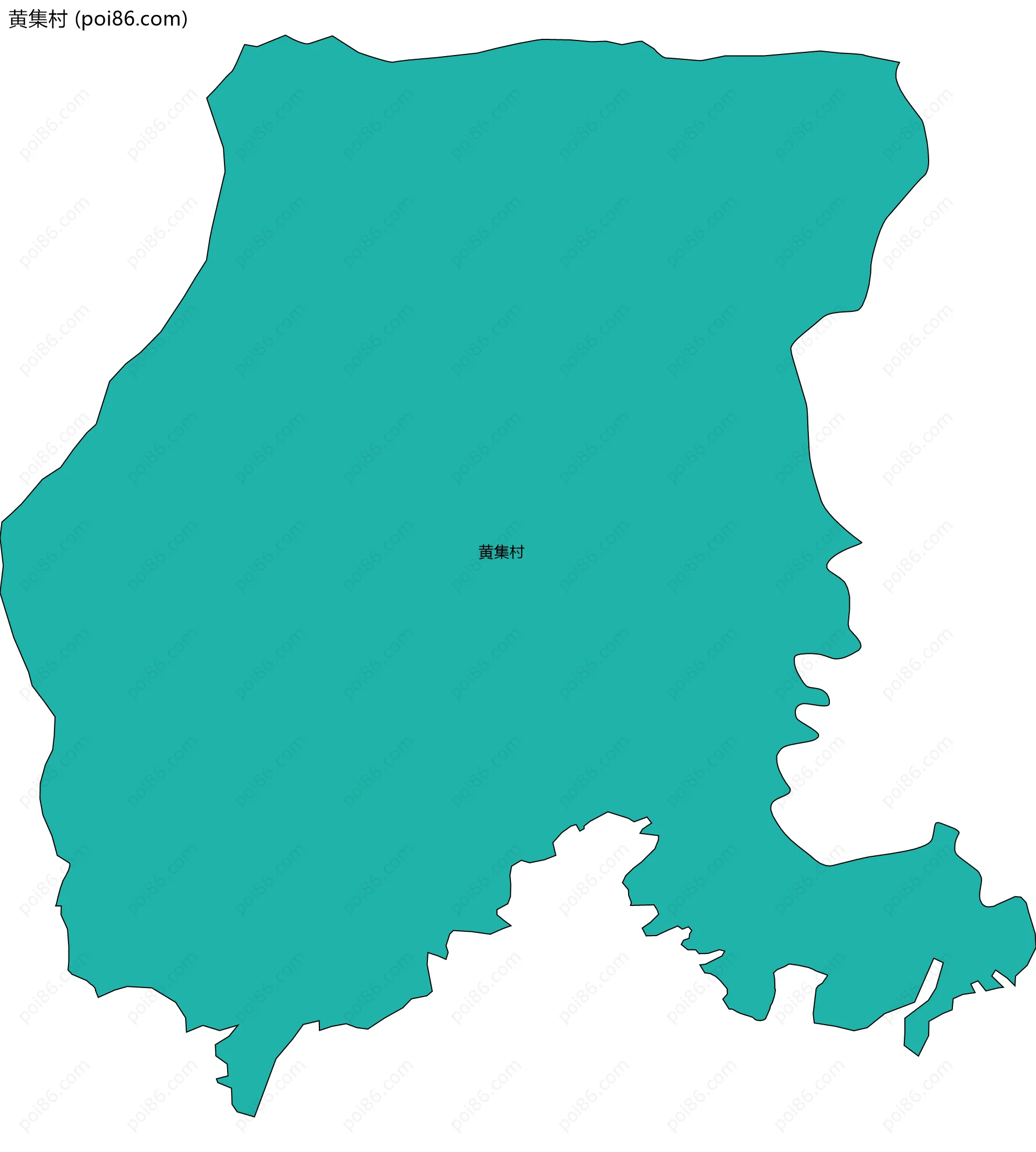 黄集村边界地图