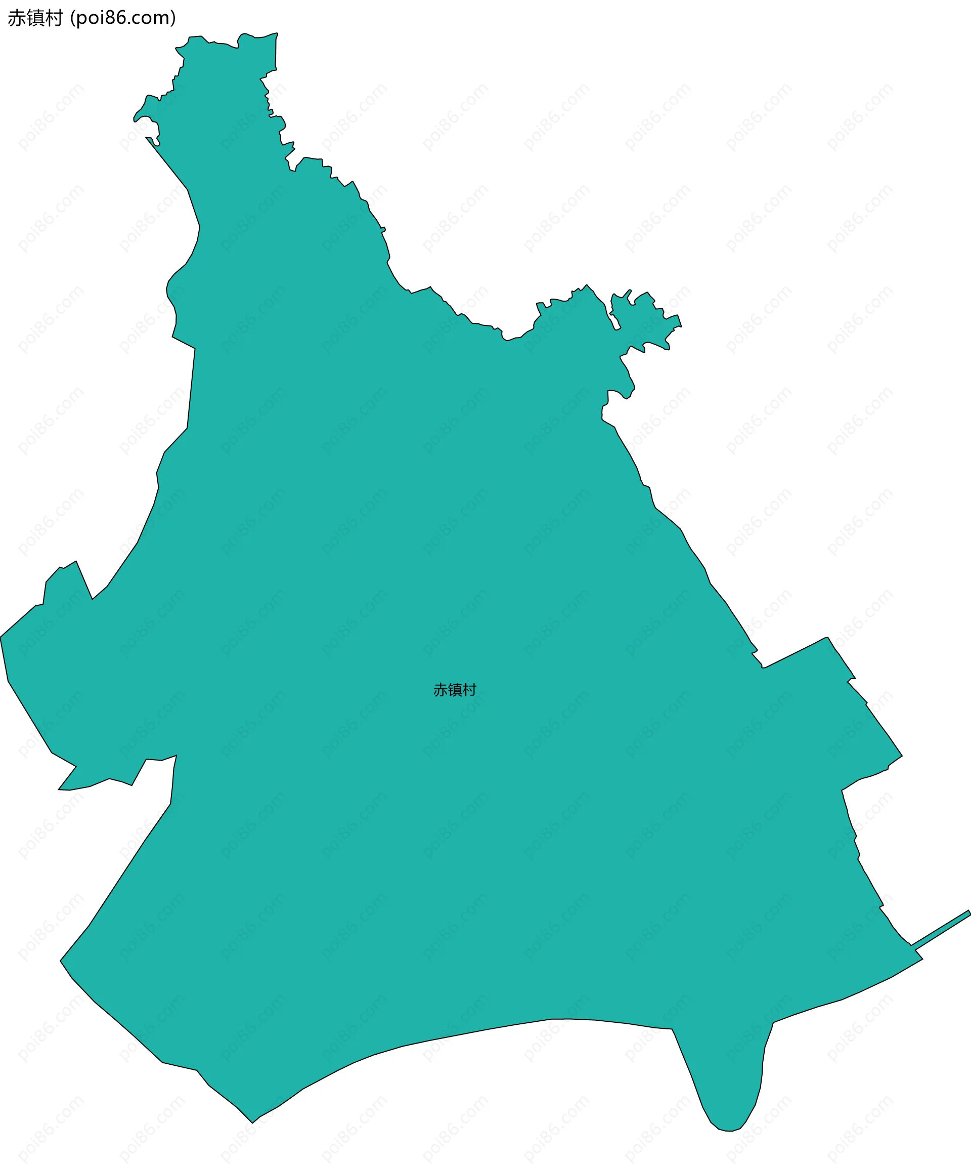 赤镇村边界地图
