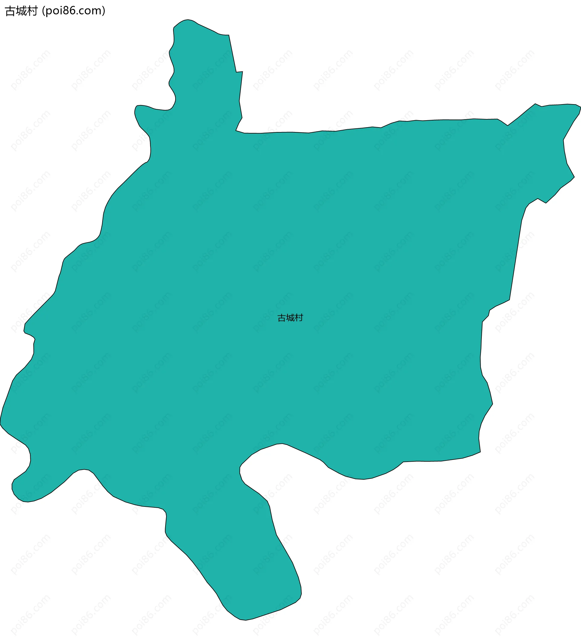 古城村边界地图