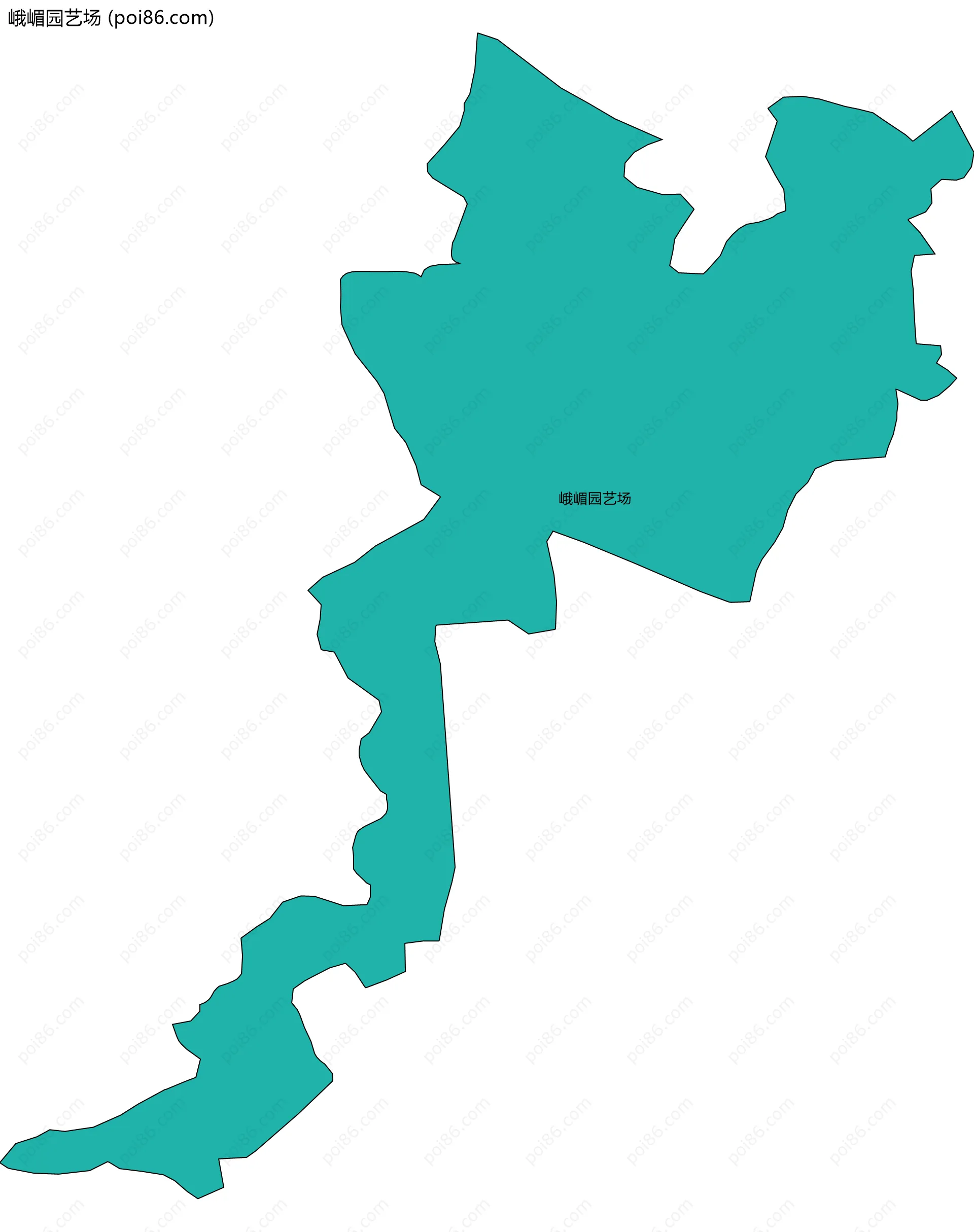 峨嵋园艺场边界地图