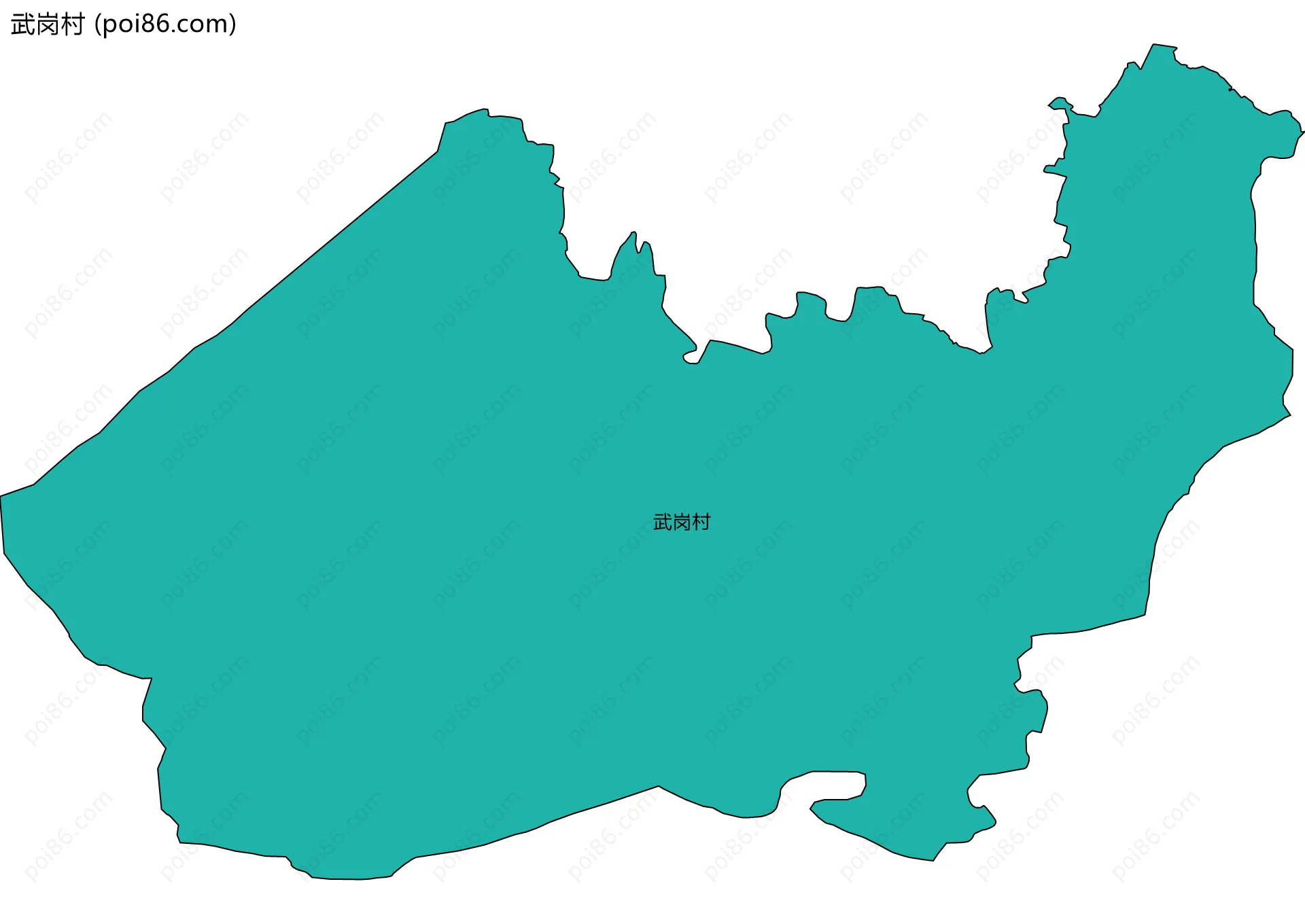 武岗村边界地图