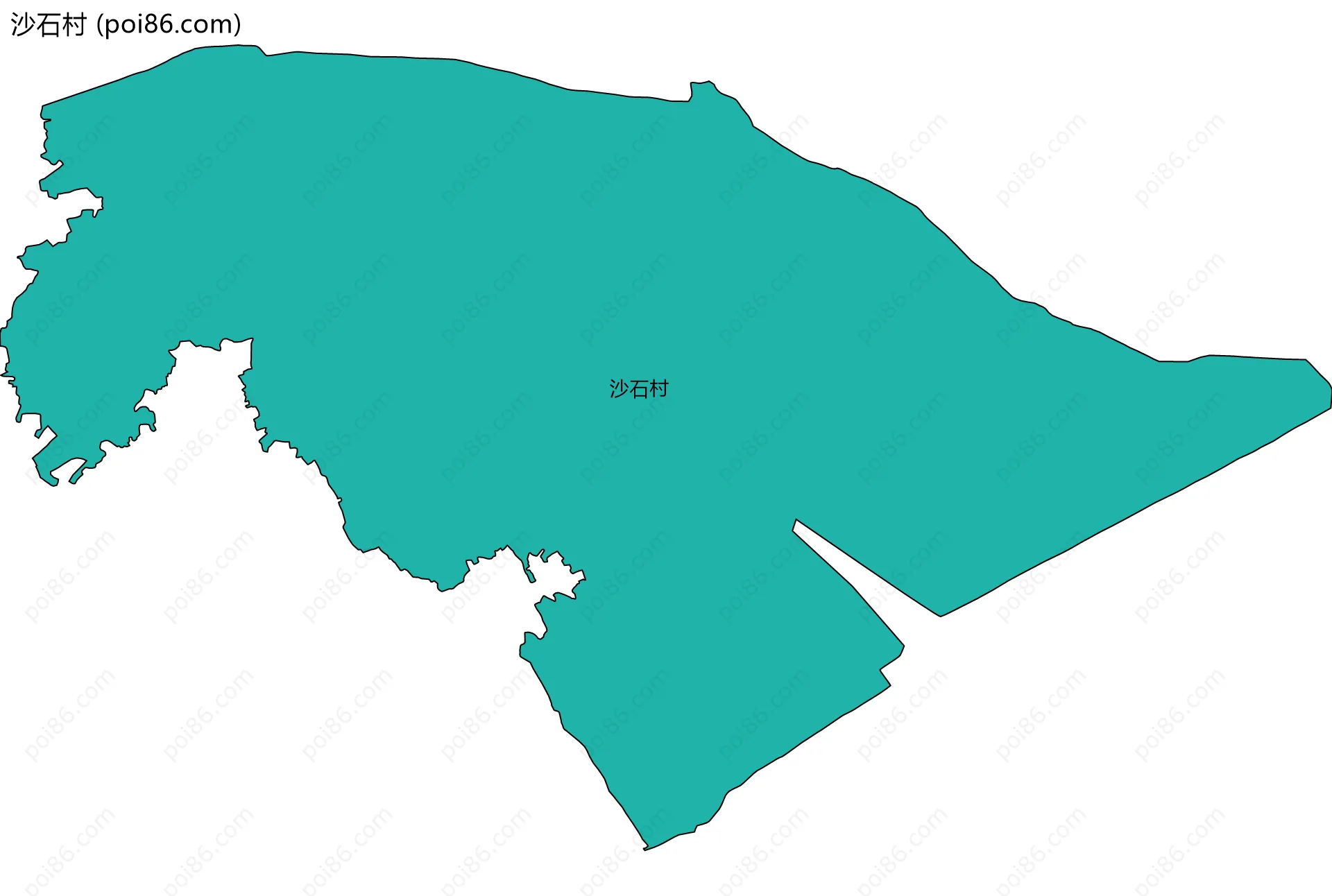 沙石村边界地图