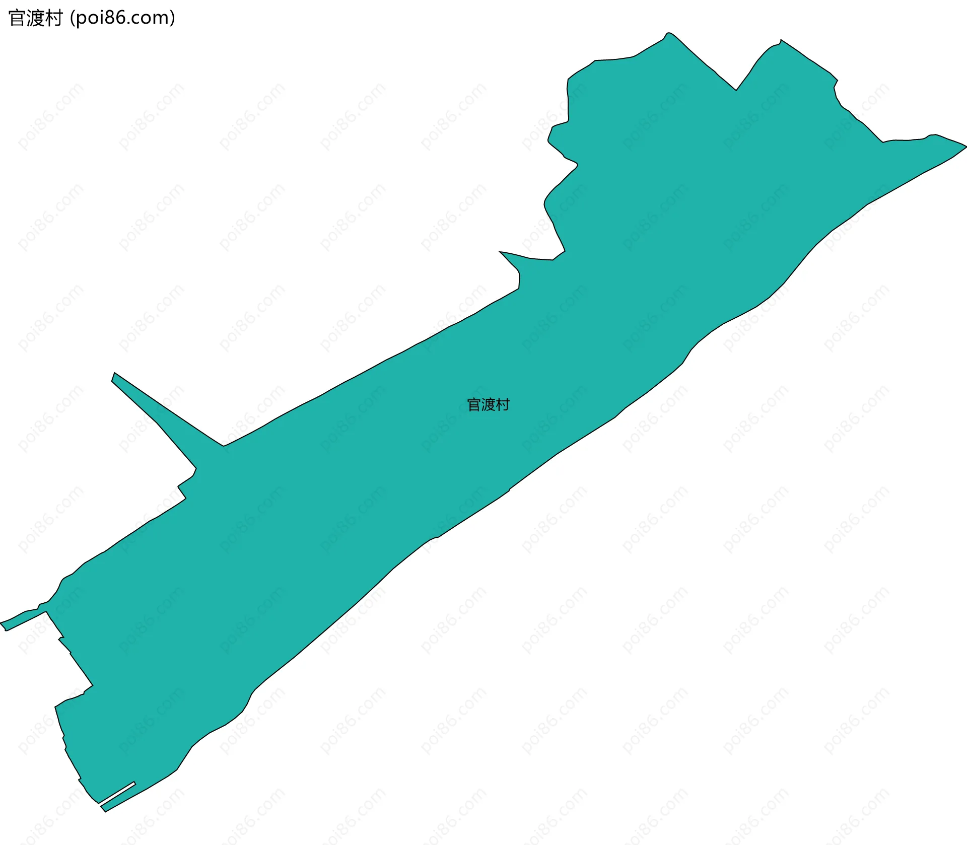 官渡村边界地图