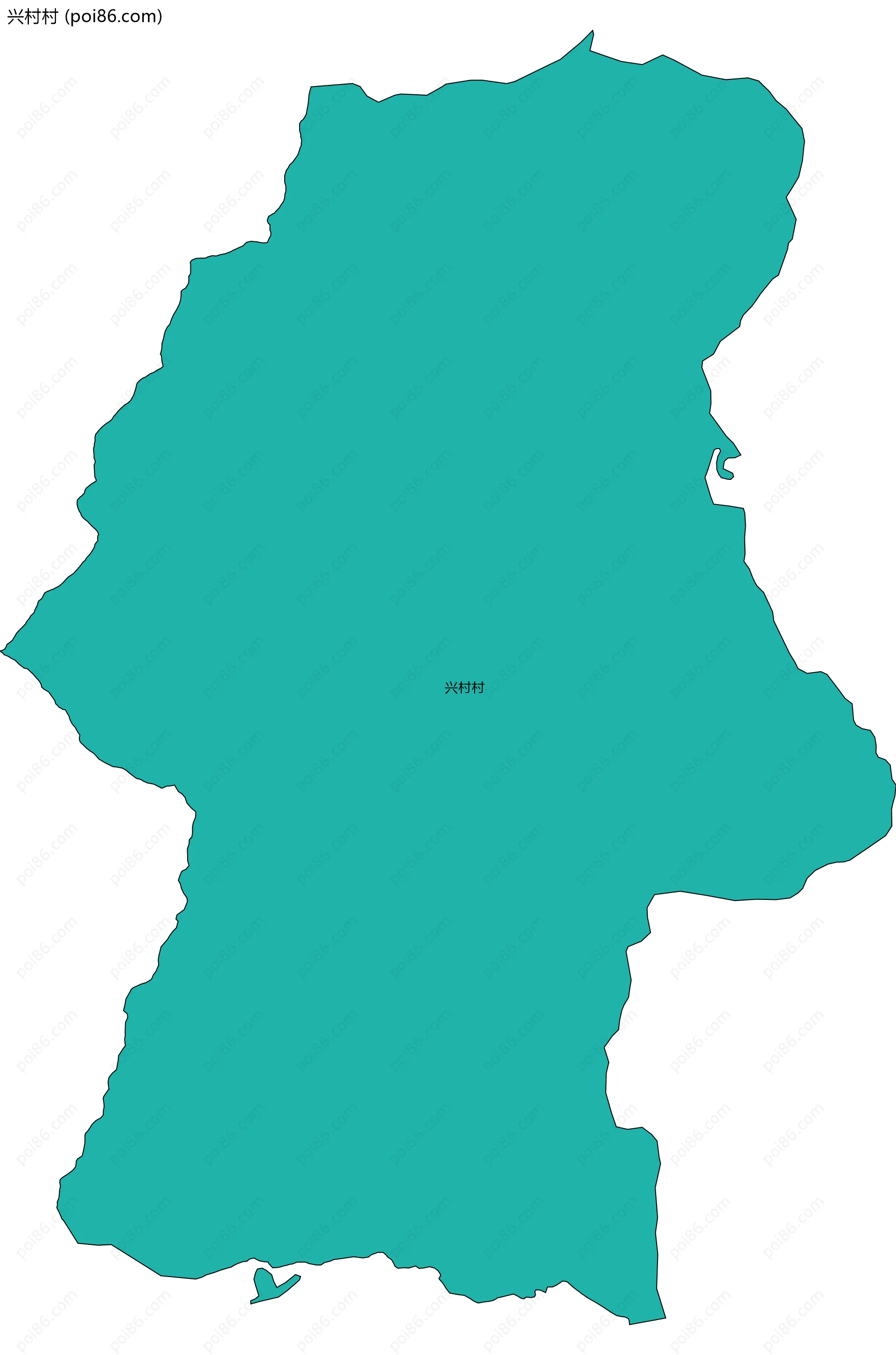 兴村村边界地图