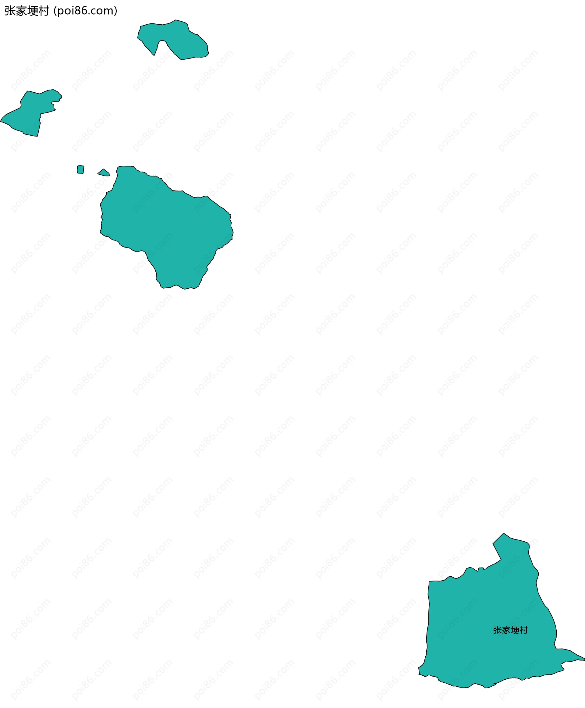 张家埂村边界地图