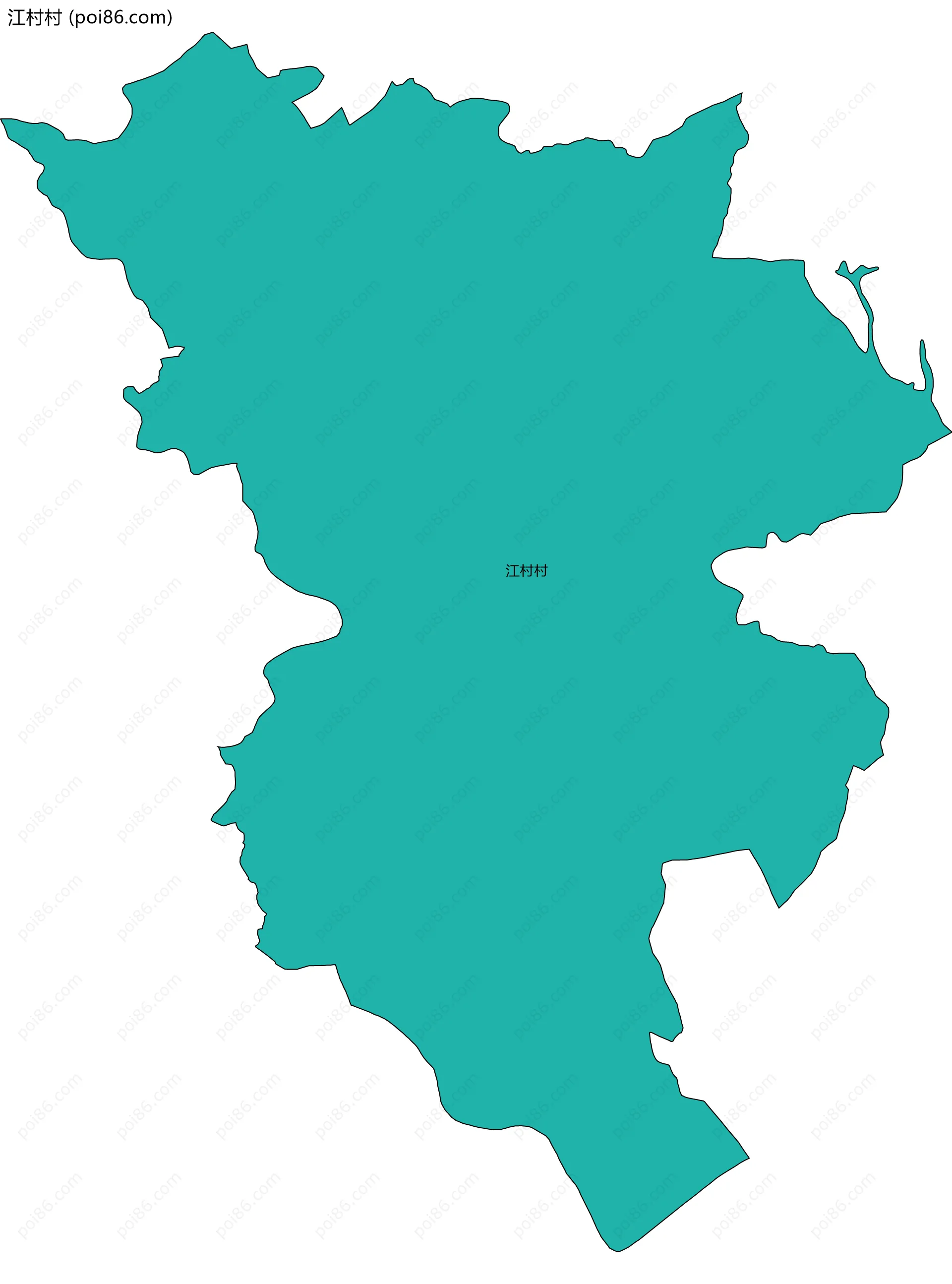 江村村边界地图