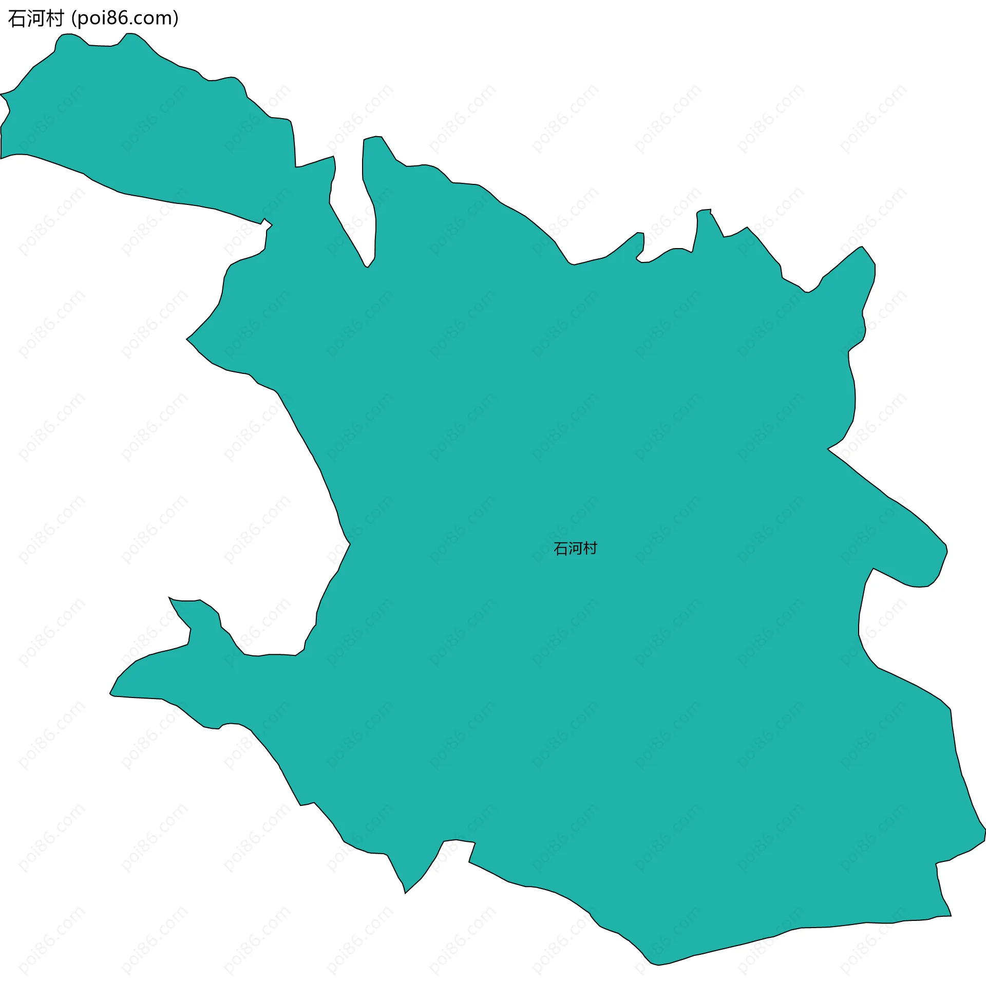 石河村边界地图