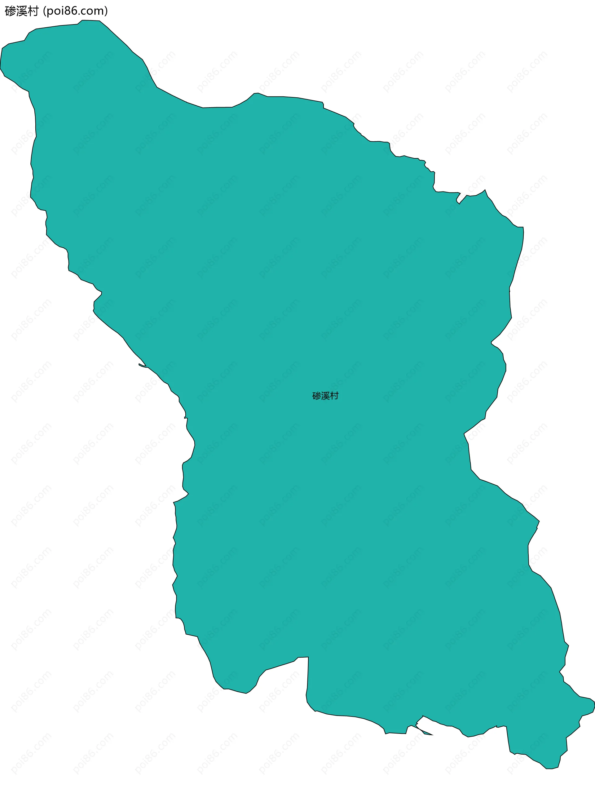 碜溪村边界地图