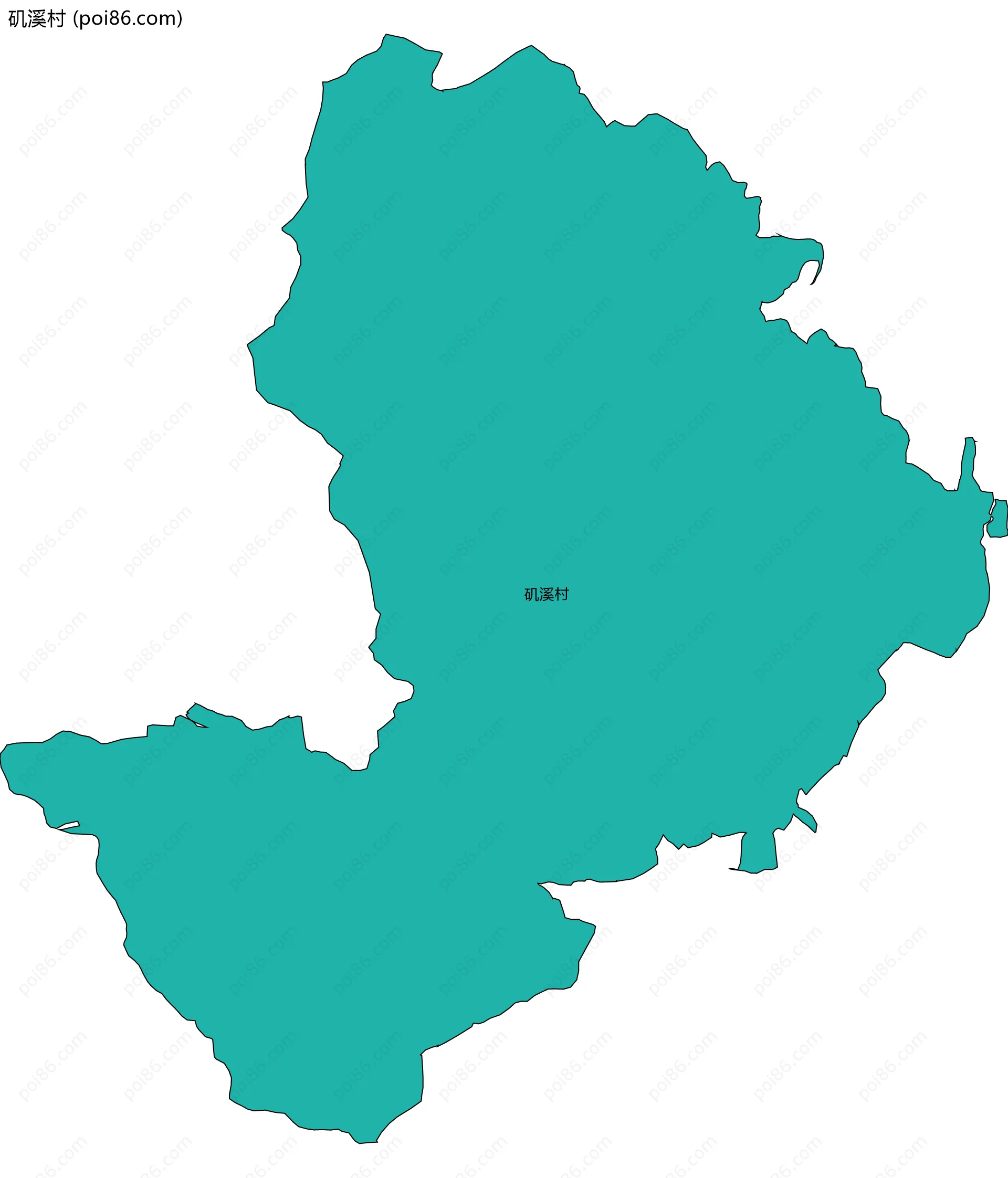 矶溪村边界地图