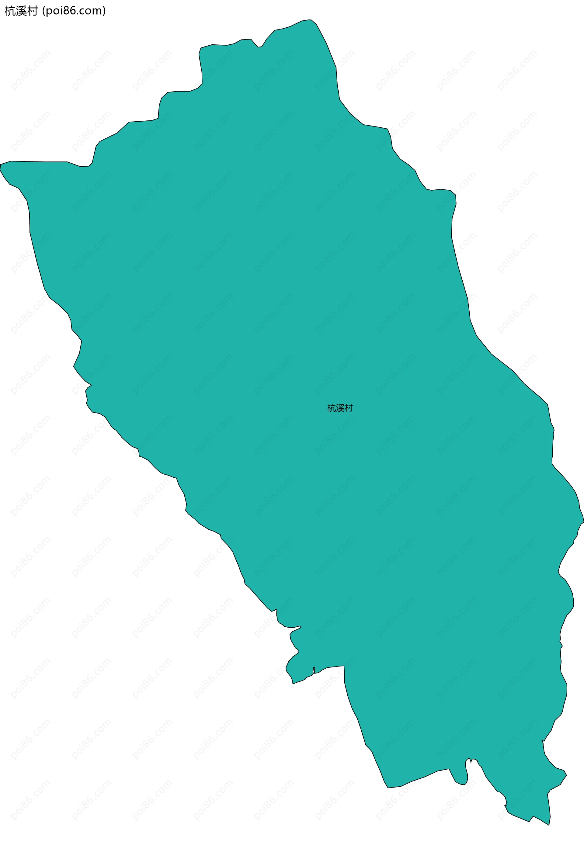 杭溪村边界地图