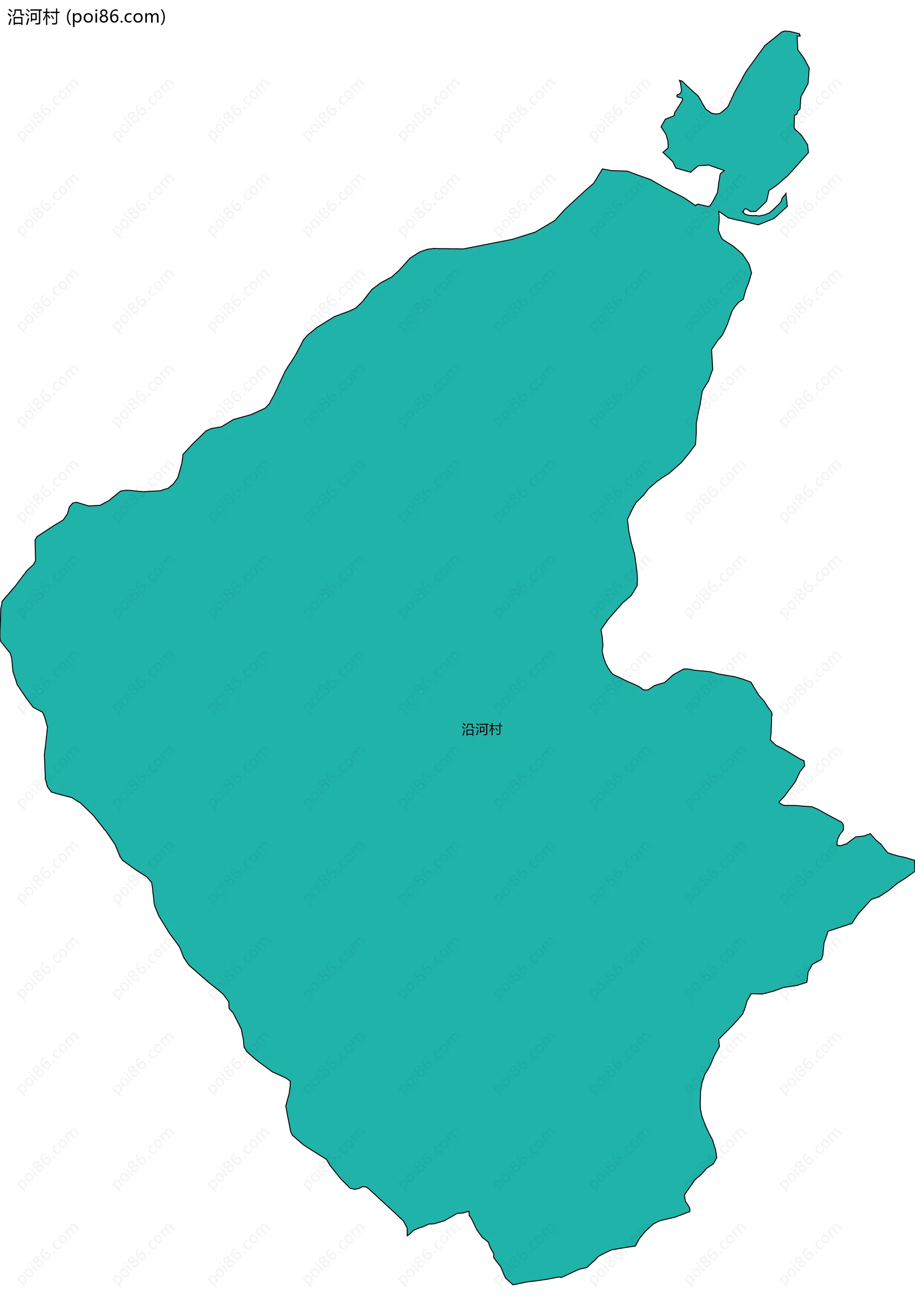 沿河村边界地图