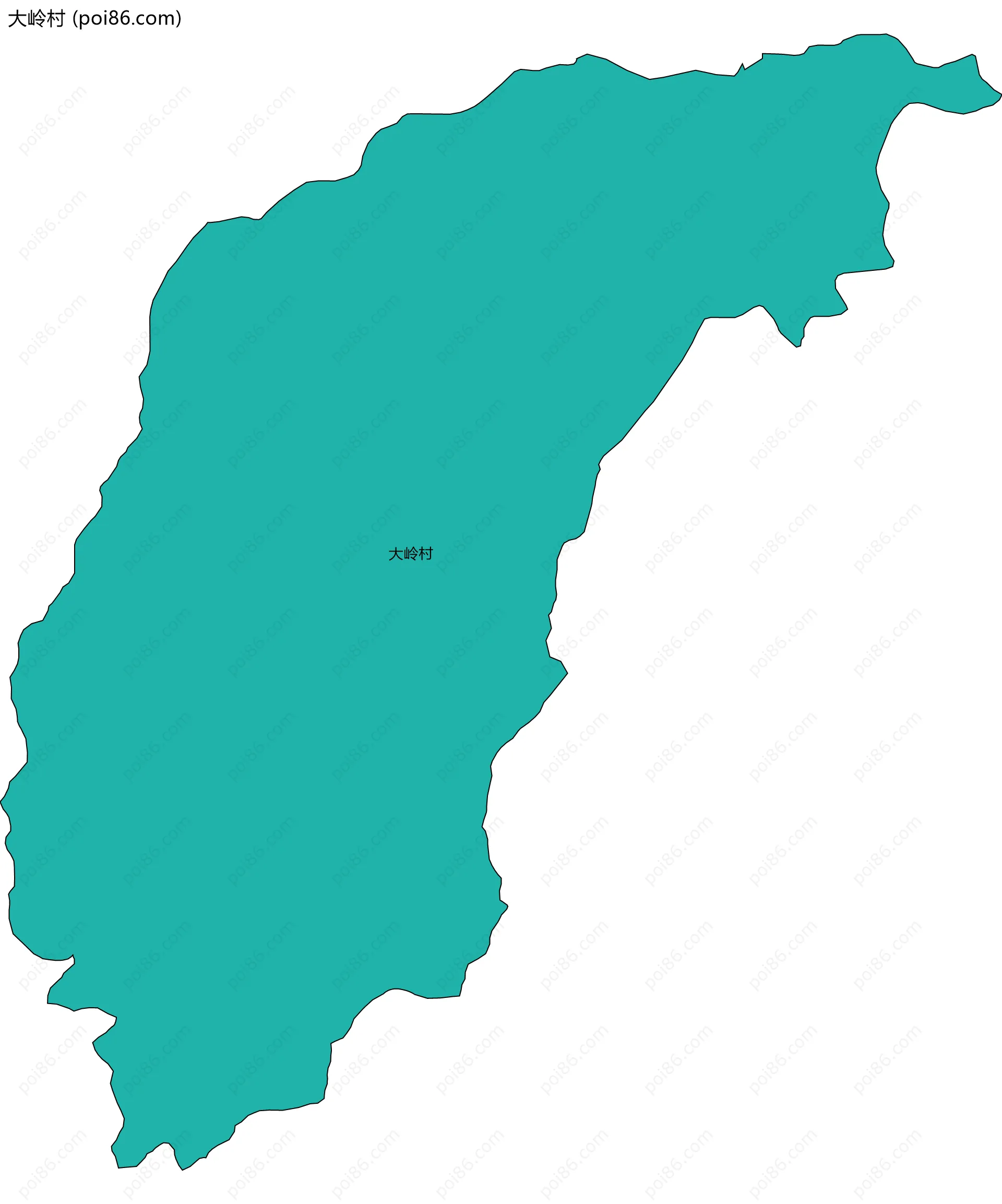 大岭村边界地图