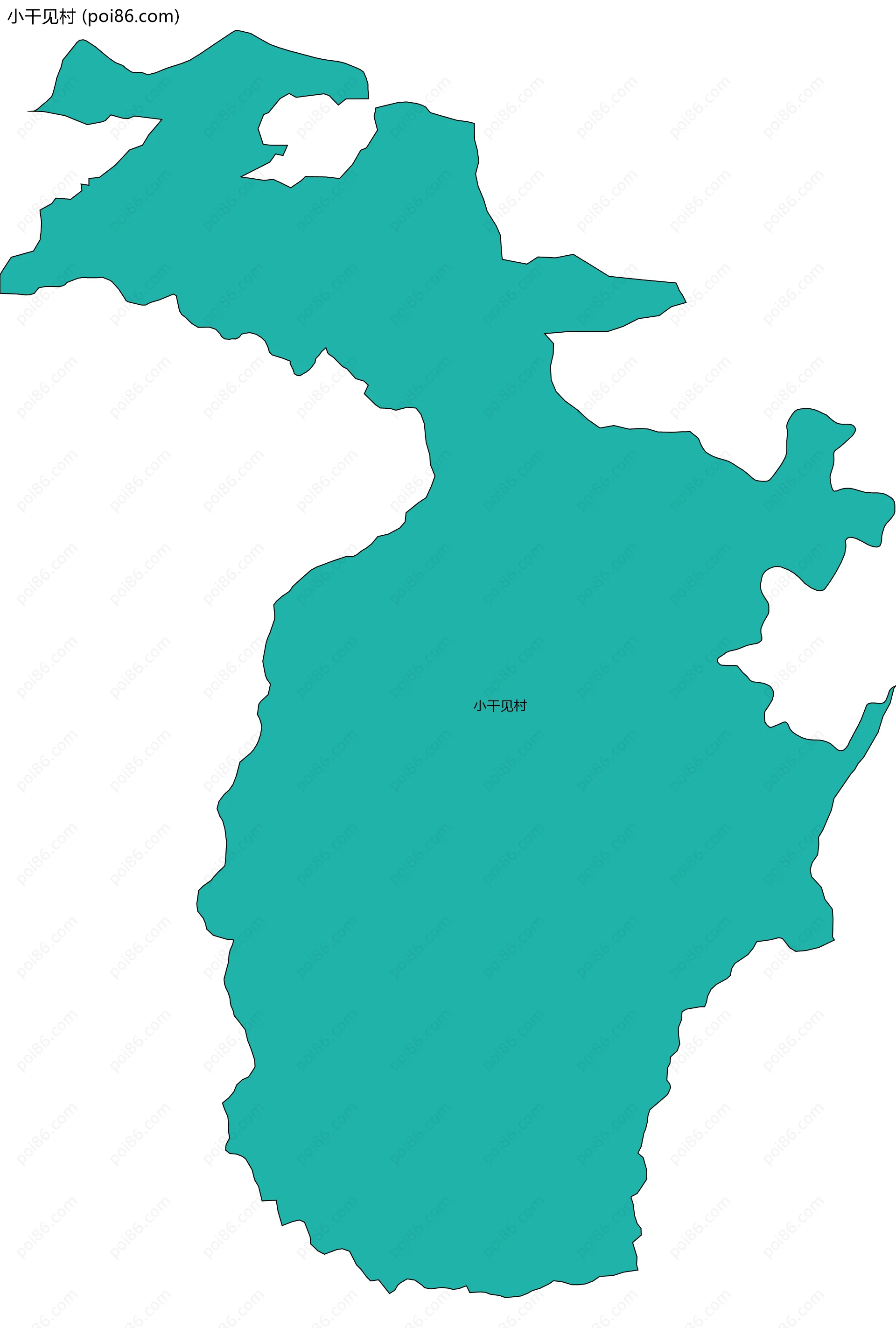 小干见村边界地图