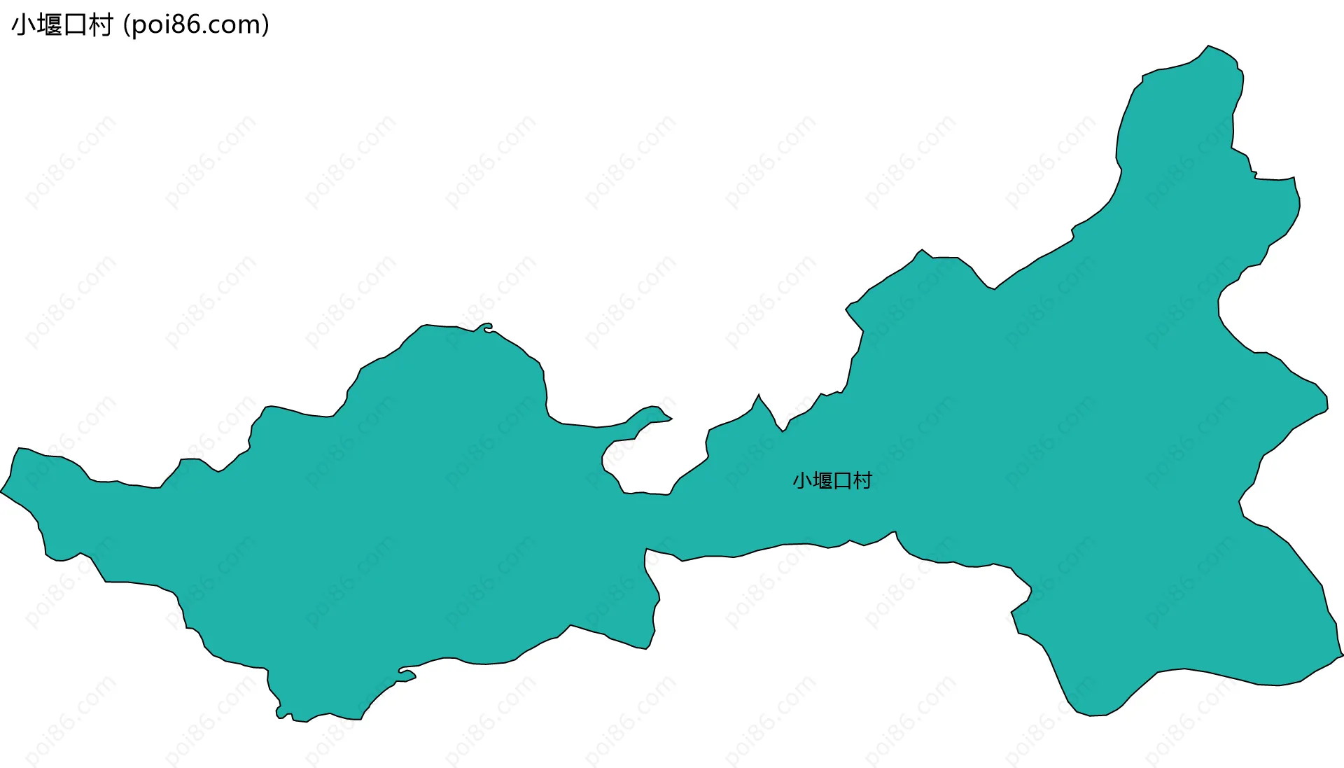 小堰口村边界地图