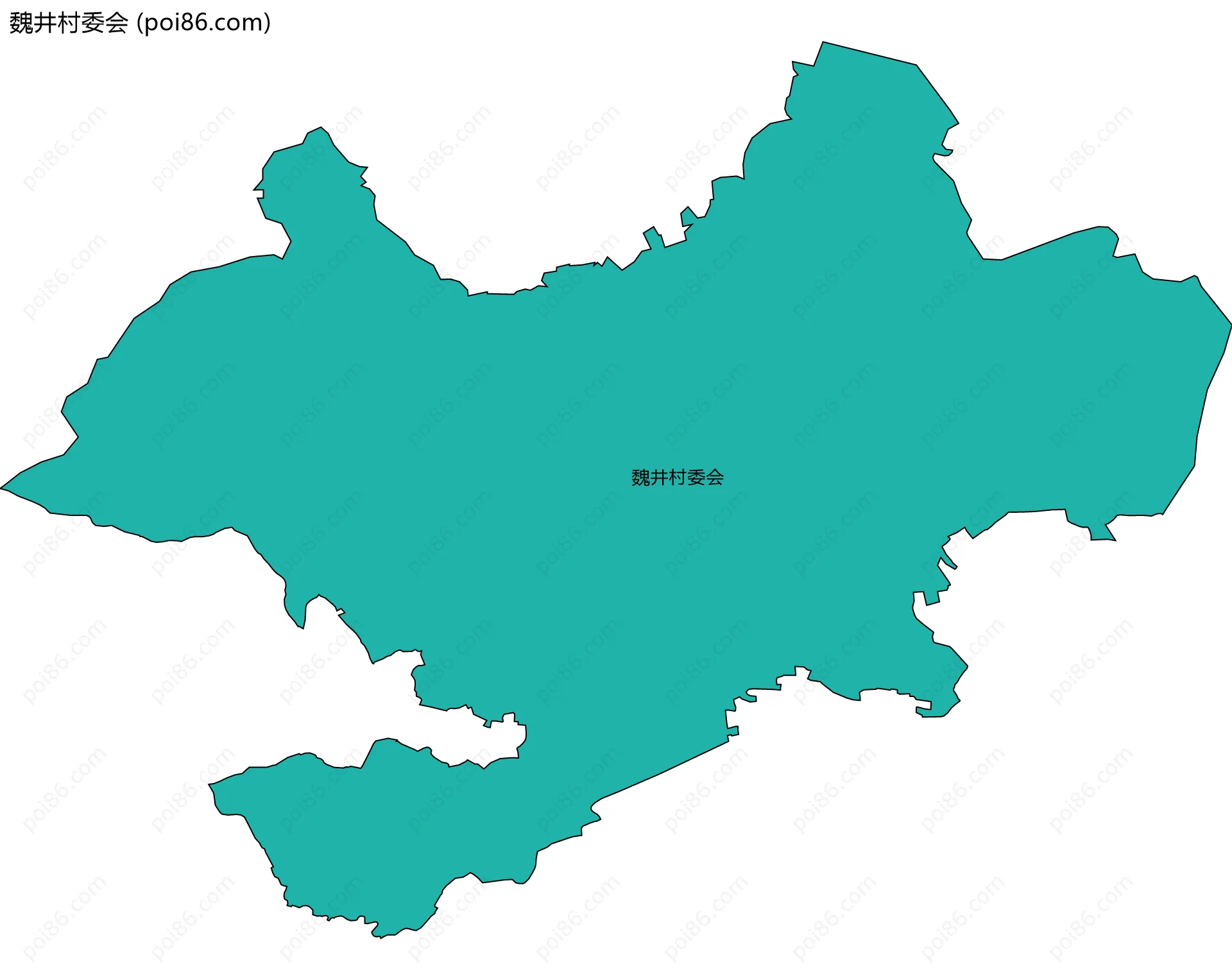 魏井村委会边界地图