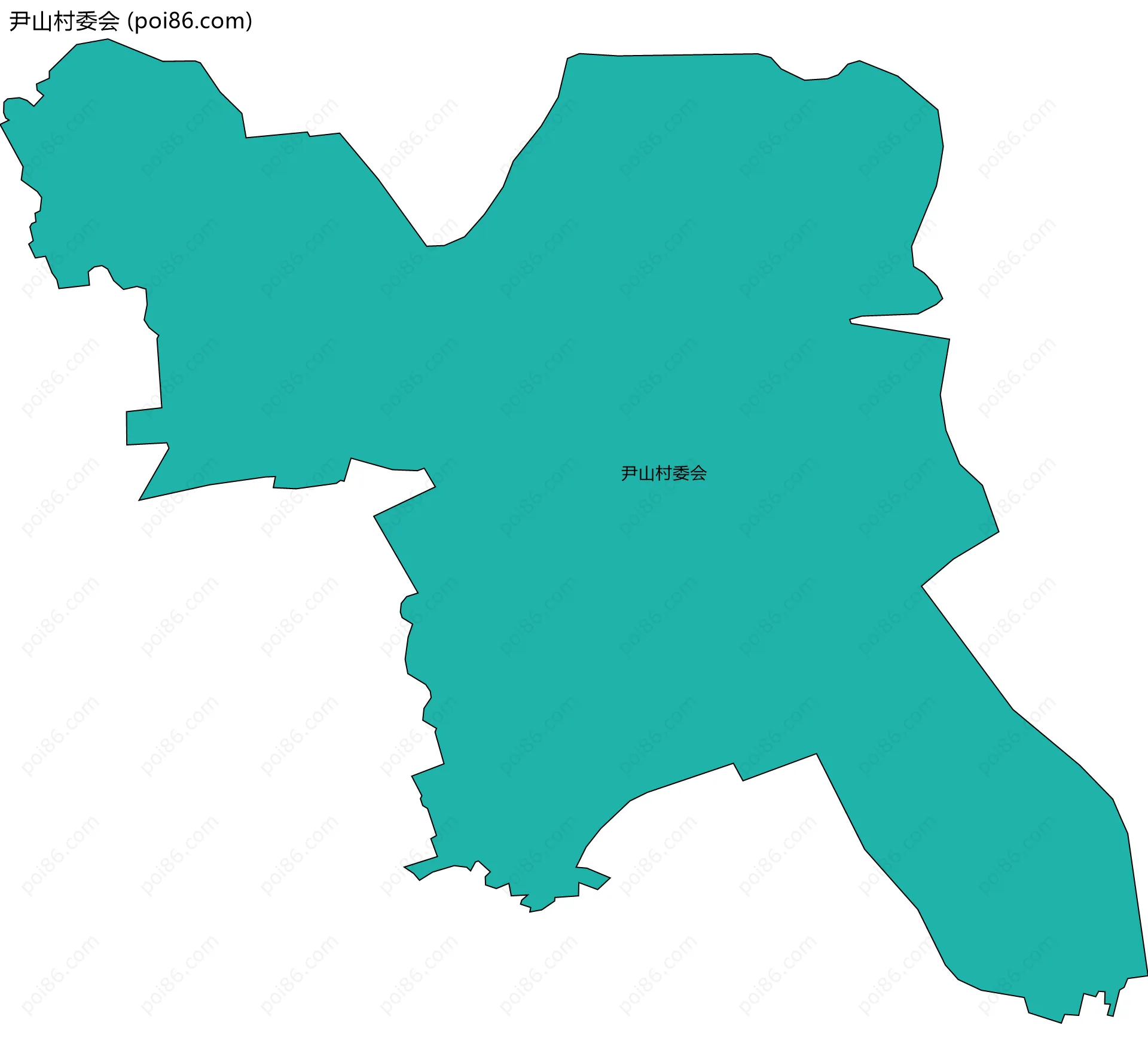 尹山村委会边界地图