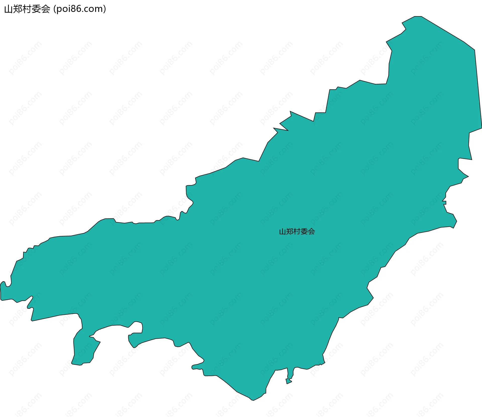 山郑村委会边界地图