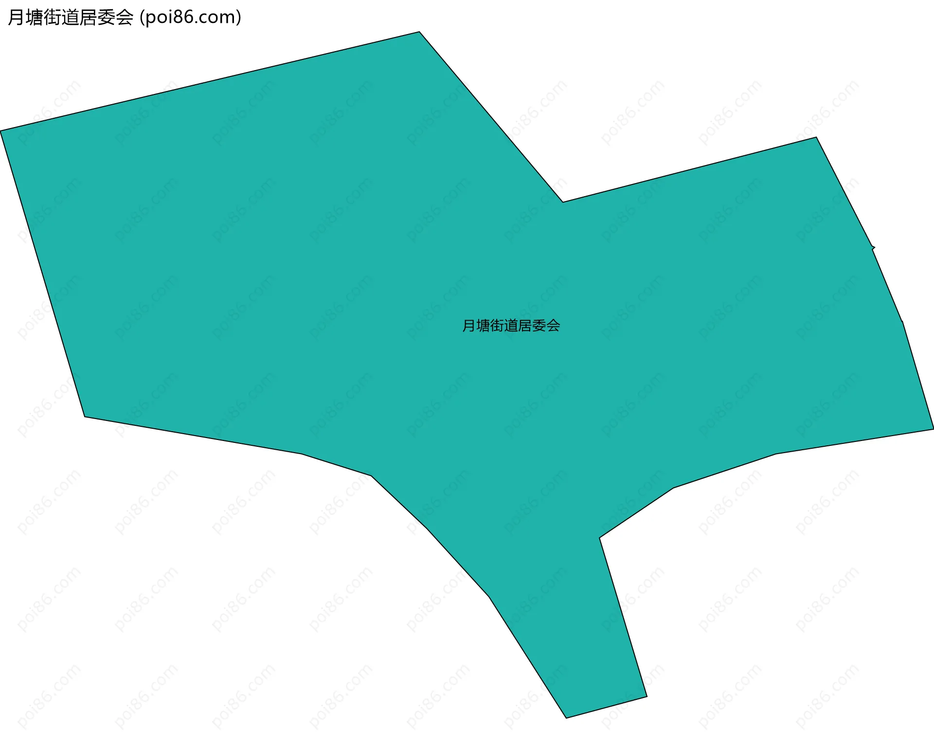 月塘街道居委会边界地图