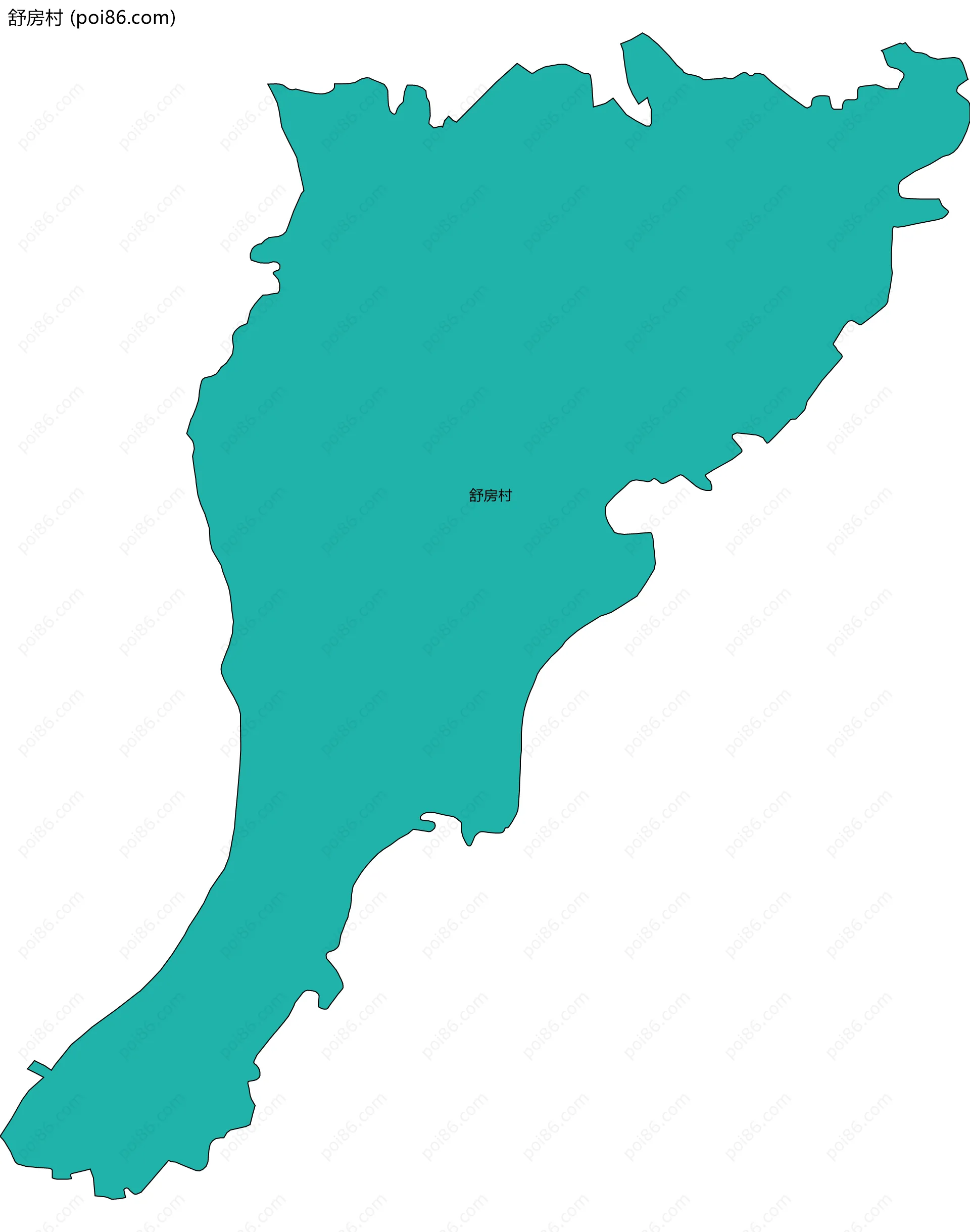 舒房村边界地图