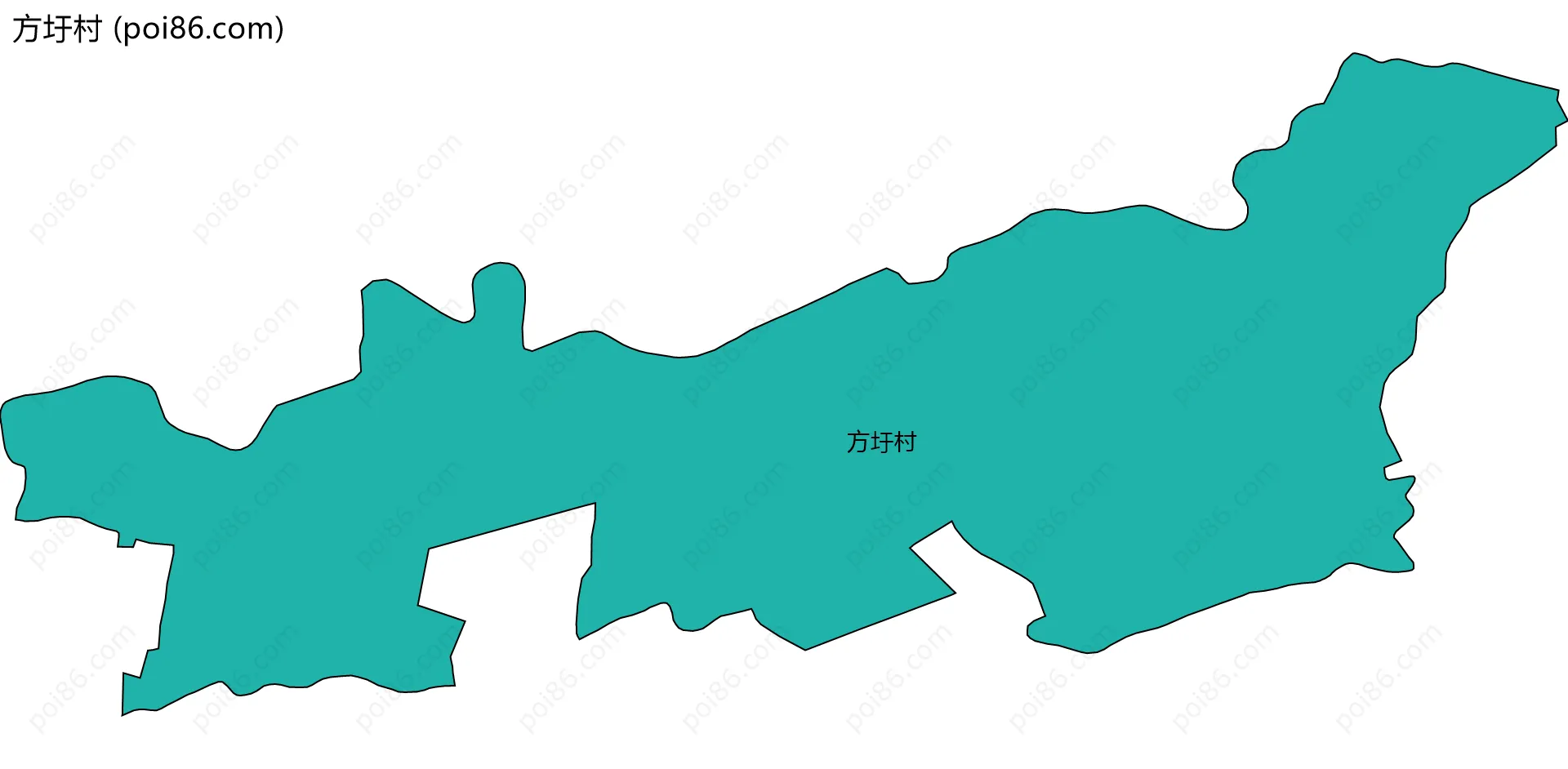 方圩村边界地图