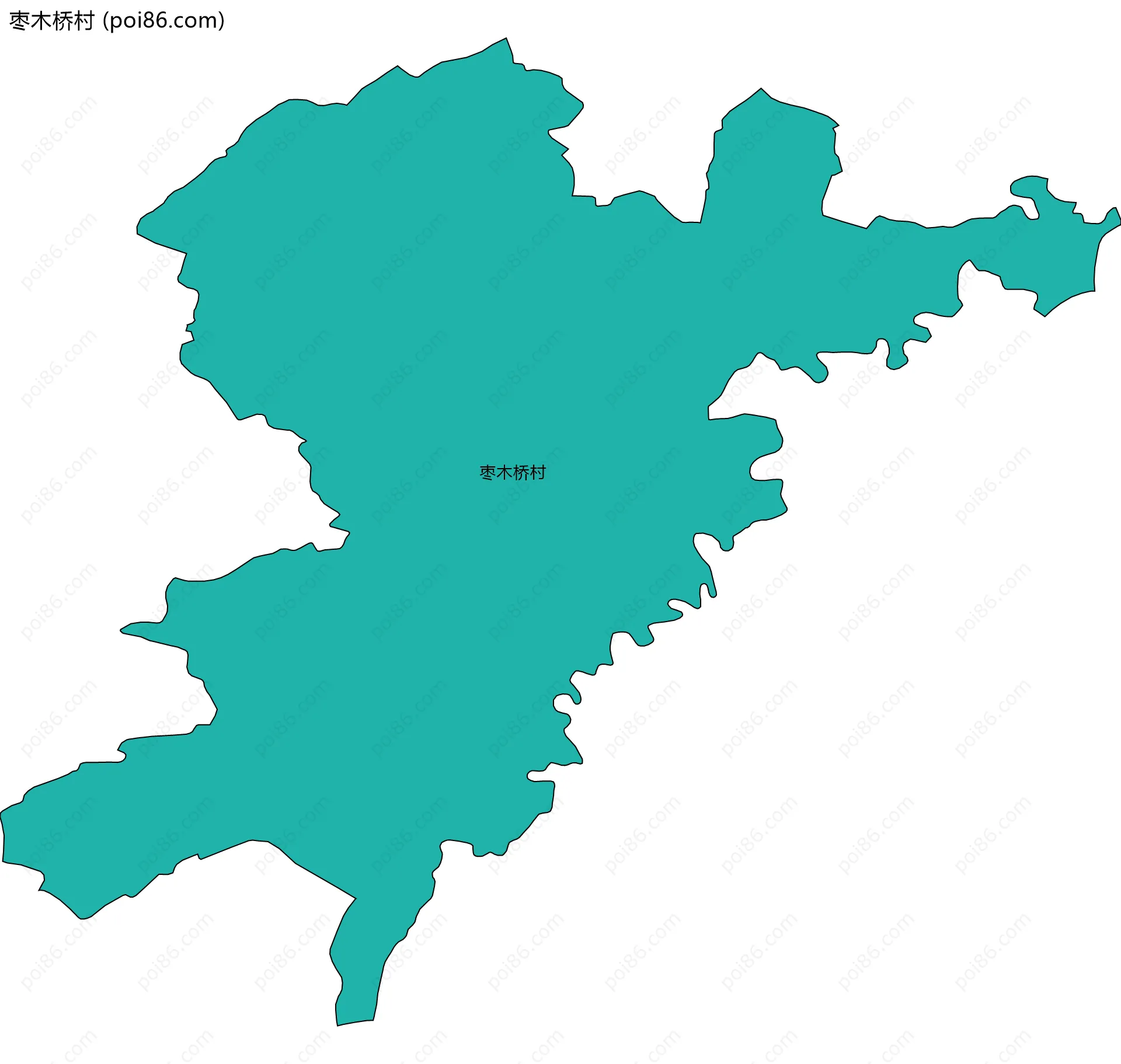 枣木桥村边界地图
