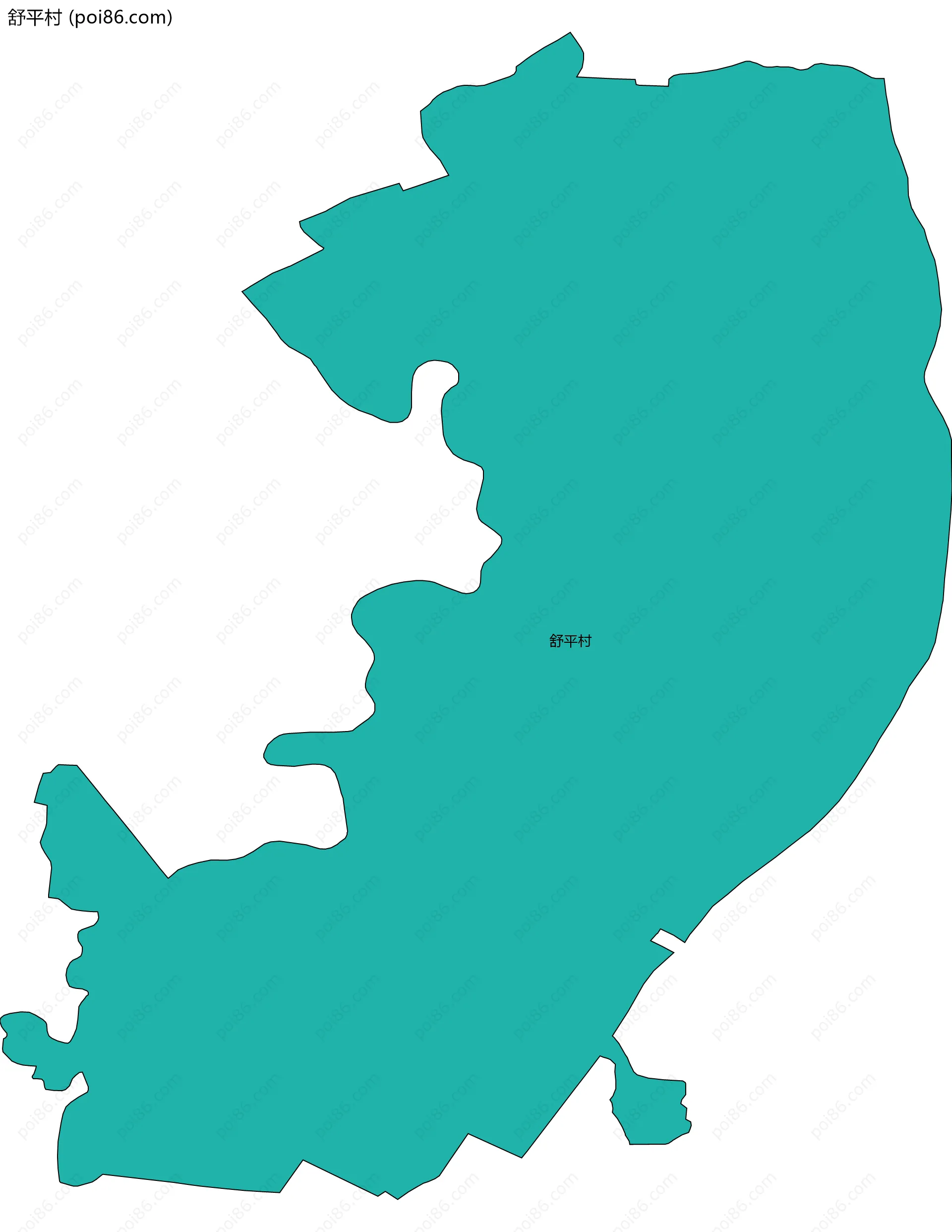 舒平村边界地图