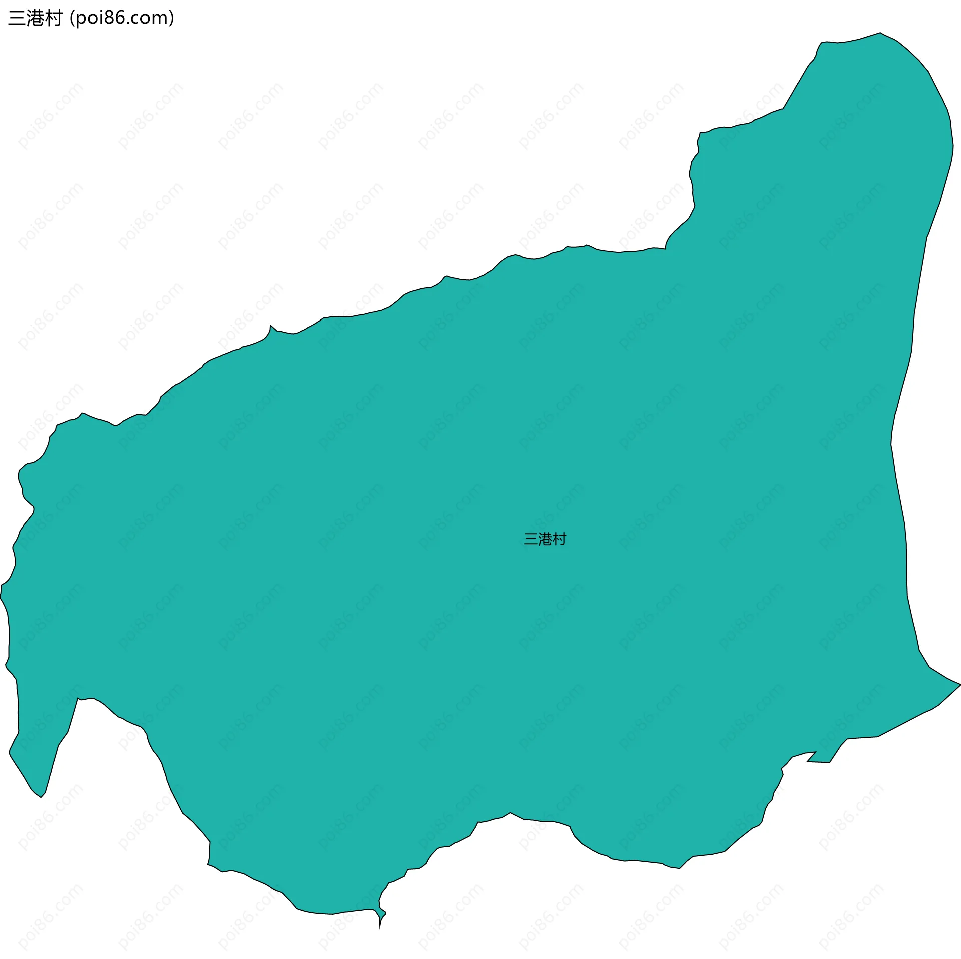 三港村边界地图