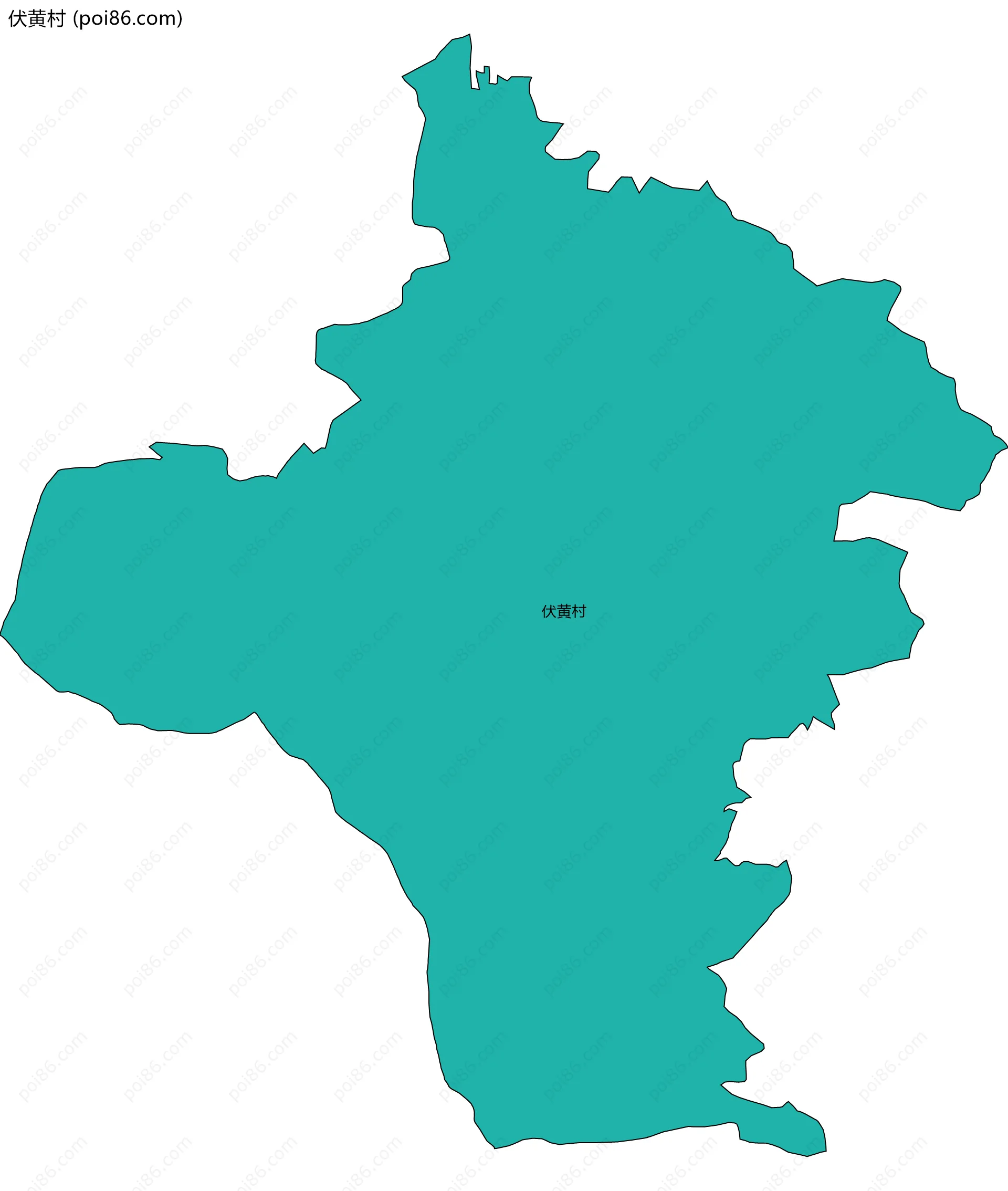 伏黄村边界地图