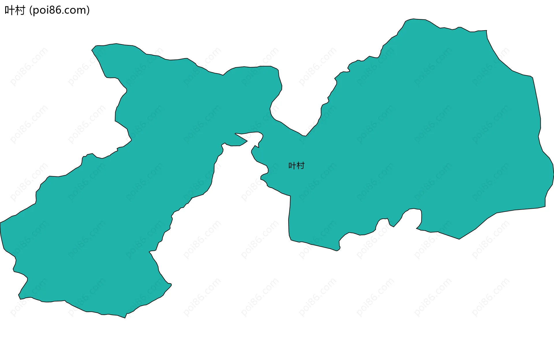 叶村边界地图